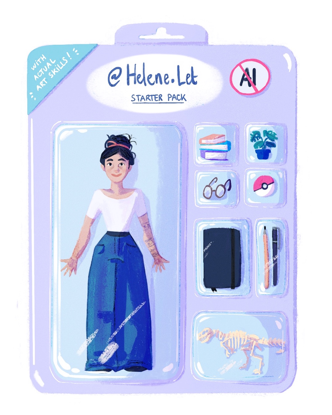 Absolutely fed up with all those trends using AI, let’s be honest the starter pack is cute but things are always funnier or rewarding when you do it yourself (I’m not going to monologue again about why Ai is shit, I think by now everyone knows it but just chooses to ignore it )
You’ll find my « prompt » using actual skills in slide 2 ✏️
I’ve discovered this trend via @penelopeb, thanks a lot @patouret for this great initiative !
________________________________
Made with @procreate and real human hands 👐
________________________________
#starterpack #starterpacknoai #noai #noaiart #illustration #procreateillustrator #procreate #madebyhumans