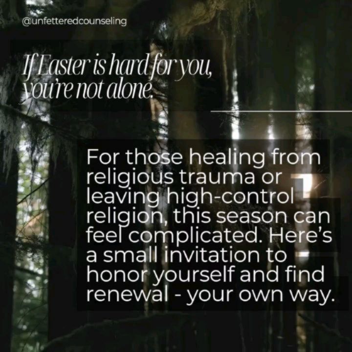 Spring is still yours to claim. If Easter feels hard, you’re not broken — you’re becoming. Here’s how to honor that.
#easter #highcontrolreligion #religioustraumatherapist #reclaimingspirituality #religioustrauma