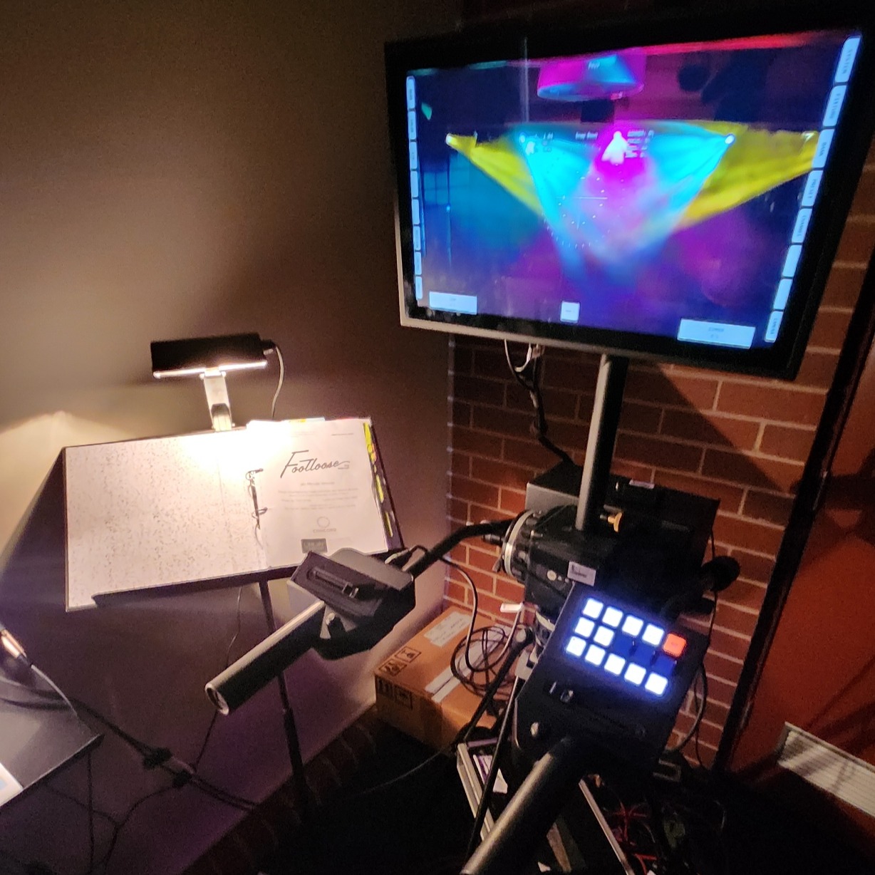 A couple of weeks ago, we received and deployed our new Macula follow spot system.
The Macula system is able to turn any moving-head fixture into a remotely controlled follow-spot.
Macula is a fantastic solution for Theatres and Events where there is no dedicated follow spot setup position.
For this production, we also utilised on top of the inhouse lighting.
- 17x Ayrton Mistrals
- 8x Martin Mac Aura
- 8x Chauvet Colordash Quad Pars
- 4x ShowPro ePar UV
- 8x ShowPro Fusion Bars
- 7x Mirrorballs
- 1x Unique 2.1 Hazer
- 45m of ShowPro Dreamfest
- 20m of LED Tape
We also supplied the audio component consisting of.
- 24x Shure ULX-D Wireless Microphone Systems
- Radial USB DI for Qlab Playback
- Allen & Heath dLive S7000 with DM64
- JBL VRX932 Main PA with JBL VRX928 infill and Quest HPI18BP Subs.
Both audio and lighting were programmed and operated by our talented crew, the follow spot system was operated by a fantastic year 9 student at the school.