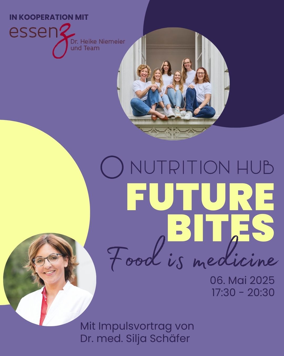 „Food is Medicine“ – und Deutschland hinkt hinterher. Das wollen wir ändern!
Was in anderen Ländern schon Teil des Gesundheitssystems ist, steckt hierzulande noch in den Kinderschuhen: Die Integration von Ernährung in die medizinische Versorgung.
Zeit zu handeln. Und zu diskutieren. 👉 Am 6. Mai startet unsere neue Eventreihe Nutrition Hub FUTURE BITES in Hamburg.
Mit dabei: @dr._silja_schaefer, bekannt aus den @ernaehrungsdocs, Ärztin, Autorin, Verfechterin einer besseren, ernährungsmedizinisch fundierten Versorgung. In ihrem Impuls mit anschließender Podiumsdiskussion mit Dr. Heike Niemeier gibt sie spannende Einblicke, wie Ernährung heilt – und was sich politisch und strukturell ändern muss.
📍 @essenz.hamburg
⏰ Doors: 16:30 | Start: 17:30
🍸 Drinks & Bites inklusive
DIESE THEMEN ERWARTEN DICH:
↪ Food is Medicine: Wo stehen wir – und was fehlt?
↪ Ernährung als Therapie – aus ärztlicher Sicht
↪ Ernährungstherapie, aber richtig: Die 4 Säulen für mehr Wirkung
↪ Podiumsdiskussion Vision 2030: Was braucht ein Gesundheitssystem, das Ernährung ernst nimmt?
Und: Natürlich ganz viel Netzwerken! 🎉
Für alle, die den Austausch suchen, interdisziplinär denken und gemeinsam an einer Zukunft arbeiten wollen, in der Ernährung als fester Bestandteil der Gesundheitsversorgung verstanden wird.
Jetzt anmelden über den Link in der Bio 💜