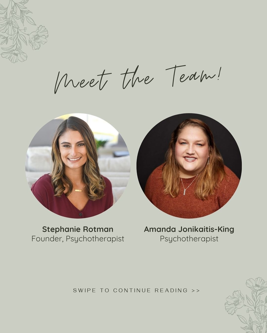 Our team is dedicated to guiding you towards a life of balance and fulfillment. Each team member brings a unique blend of expertise in psychotherapy, somatic therapy, mindfulness, and more. Have questions, or feel ready to start your journey? Click the link in our bio and fill out the contact form!