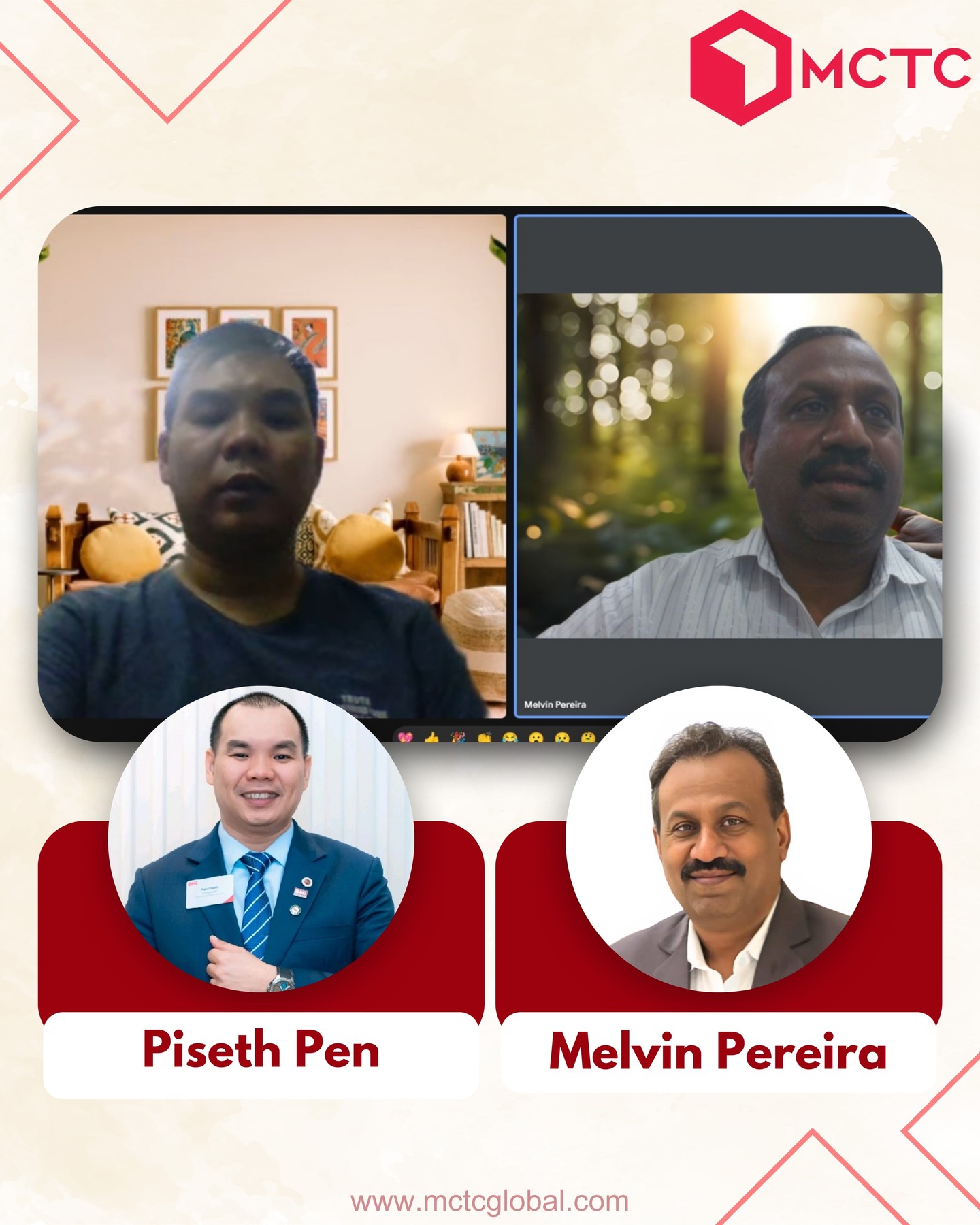 Expanding global horizons through meaningful conversations 🌏
Honoured to connect with Piseth Pen, CEO of Potent Property, Cambodia. An insightful discussion around leadership, innovation, and opportunities in the real estate sector. Great things happen when passionate minds come together!
#MCTCGlobal #PisethPen #PotentProperty #CambodiaBusiness #LeadershipConnection #MelvinPereira #GlobalNetworking #RealEstateLeadership #InternationalMeetings #BusinessSynergy #BNI