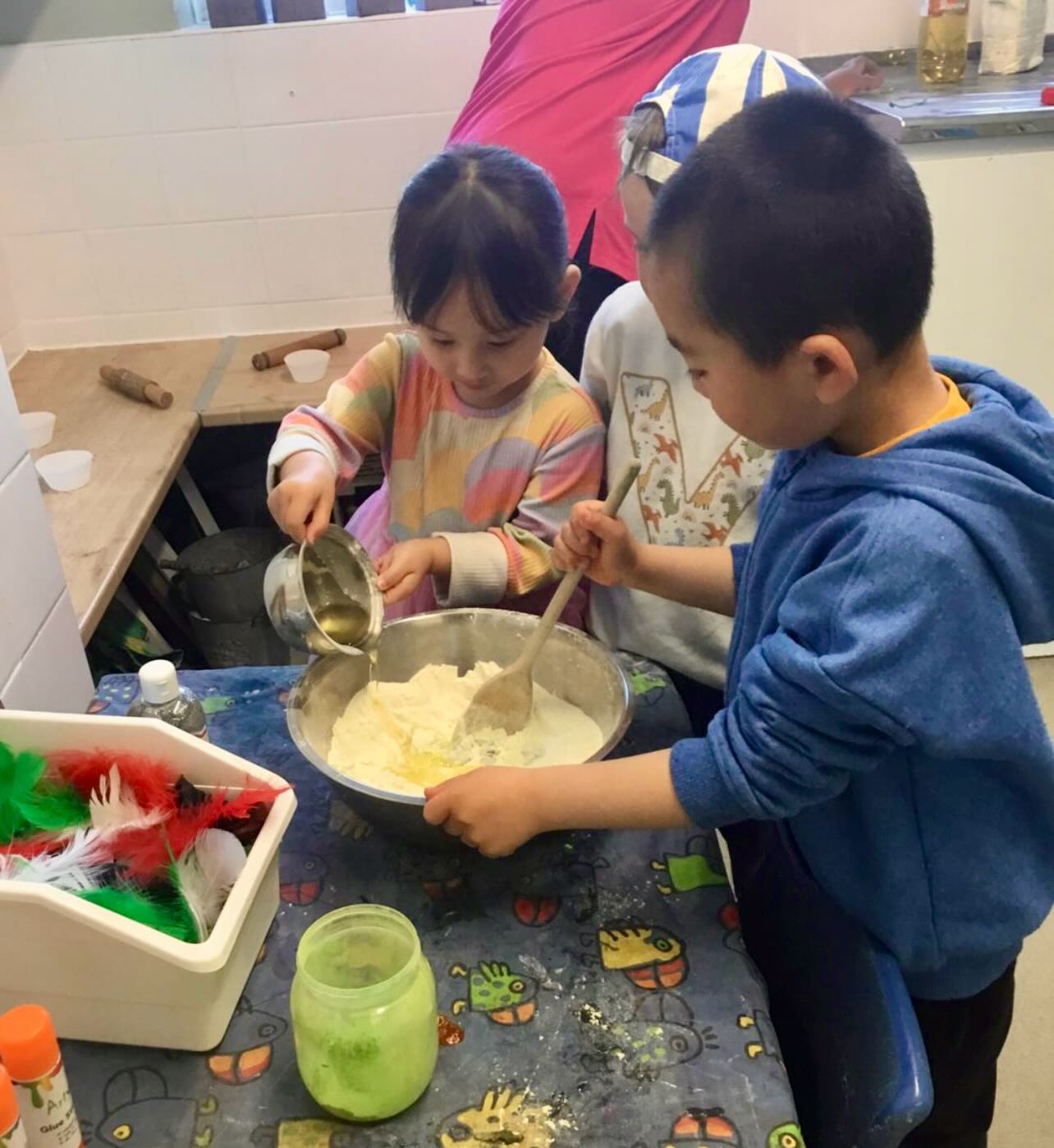 Two different types of “baking” in Pre School - biscuits and play dough creations. Both require measuring ingredients and following recipes enabling our little learners to apply mathematical concepts such as fractions, quantities, and numbers. Whilst the stirring, mixing, and pouring develop hand-eye coordination and strengthen hand muscles. A great opportunity for teamwork, communication, and sharing.  It’s all rounder! #westbridgford #independent #nursery  #est1988 #underfundedchildcare #ndna #earlyyearseducation  #openendedplay #earlyyears #play #curiosity #letthemplay #outdoors  #learningthroughplay #birthtofivematters #earlyyearsoutdoors #milliesmark  #2025 #april  #keepingchildrensafe #thewhitehousedaynursery
#aweandwonder #spring #baking #playdough