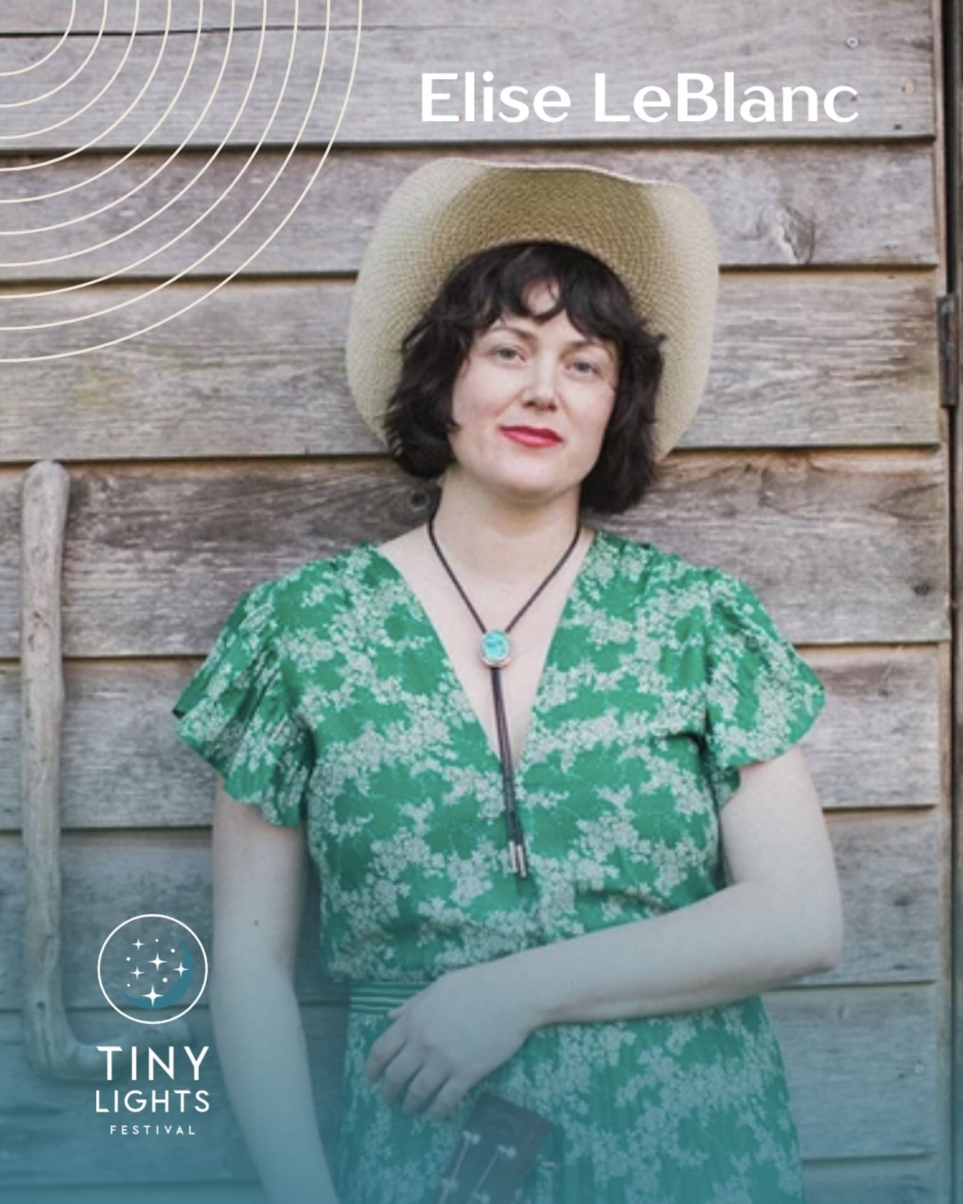 🎶 Exciting News! 🎶
We’re thrilled to announce that Elise LeBlanc will be performing at this year’s Tiny Lights Festival in the beautiful Kootenay, BC! 🌲✨
A poet at heart, Canadian singer-songwriter Élise LeBlanc (She/They) is inspired by the romance of wild things. Heavily influenced by classic country, Appalachia, and western swing- her songs explore queer desire, betrayal, hope, and nature lore. Her gentle twang and rich, expressive vibratto nods to classic crooners Patsy Cline and Peggy Lee.
📅 May 30-June 1st. Save the date and get ready for some incredible music!
#TinyLightsFestival #EliseLeBlanc #KootenayBC #LiveMusic #FestivalVibes #SupportLocalArtists