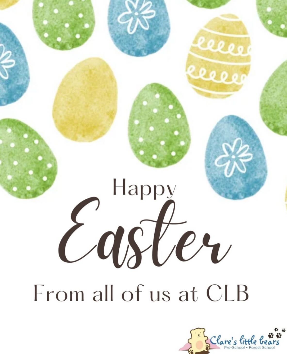 Happy Easter to all our past present and future little bears families.