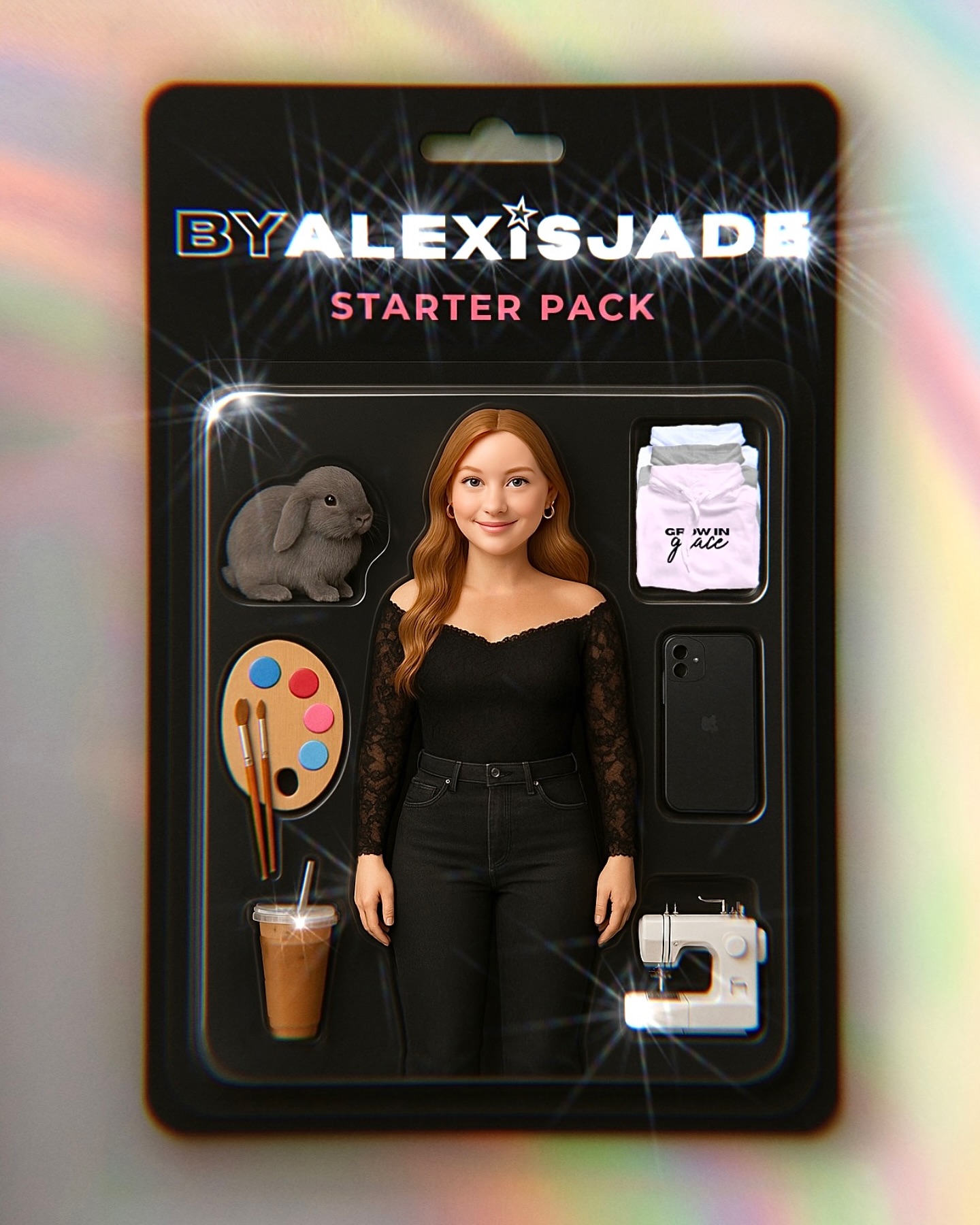 Just dropped! The BYALEXISJADE Barbie ❤️🔥 Available at a store near you! Complete with her must haves: paint supplies, sewing machine, iced coffee and her sidekick Leo 🐰 #aibarbie #starterpack #chatgptbarbie
Don’t be fooled though! Ai won’t be taking my job anytime soon bc this took loooots of editing.