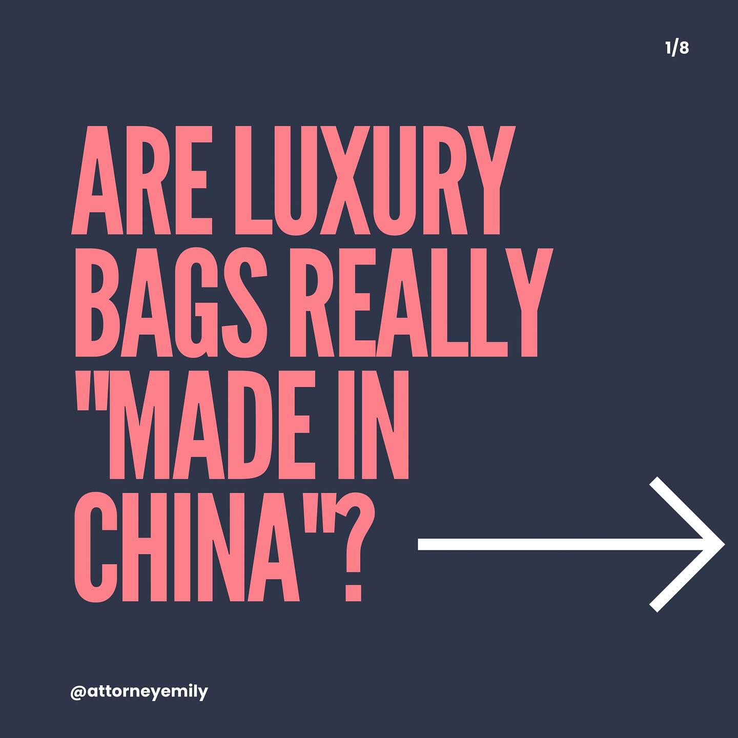 Have you seen the viral TikTok videos claiming luxury bags are “Made in China”? A recent viral TikTok video claiming that 80% of luxury bags are secretly manufactured in China has sparked a global debate—and even a “TikTok trade war.” But what’s the truth behind these sensational claims?
In reality, top luxury brands like Hermès, Prada, and Saint Laurent strictly adhere to rigorous regulations requiring major manufacturing steps to be performed in Europe (France and Italy). Yet, this viral moment highlights crucial issues around brand transparency, authenticity, consumer trust, and IP protection.
Swipe through to understand what this means legally, why brand transparency matters more than ever, and how consumers and businesses should navigate this complex issue.
What do YOU think—is luxury losing its meaning, or is authenticity more important than ever?
👇 Drop your thoughts below, and follow @attorneyemily for more legal insights into branding and IP protection