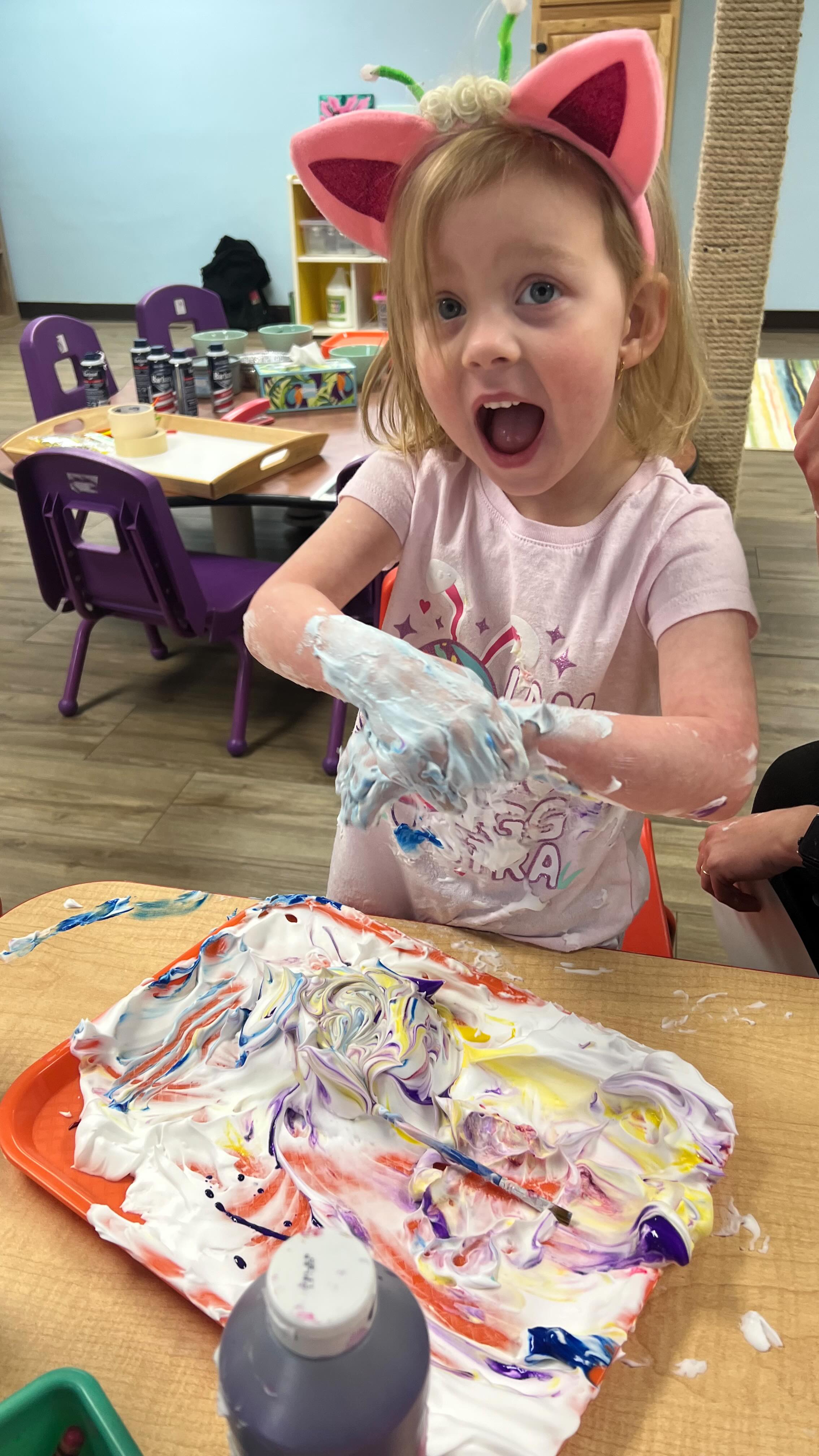 Are you ready for some fun and creativity with your little ones? 🎨👶 Join us for our next Messy Play Class! It’s the perfect opportunity for your toddlers to explore, create, and get a little messy in a safe and friendly environment. Messy play is not only a blast, but it also helps with sensory development and fine motor skills.
Date: Saturdays Time: 9 a.m. Location: In Maize on Maize Rd. - that mint green house with the bus out front. #messyplay