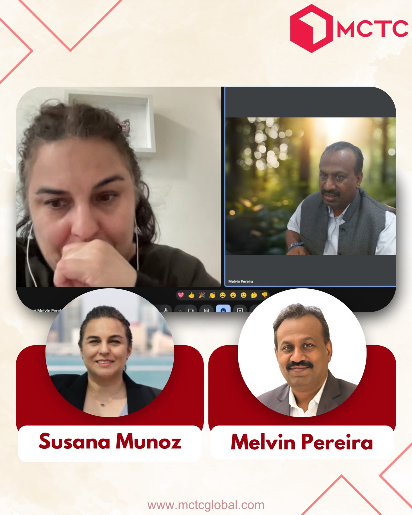 Great conversation with Susana Munoz from Hong Kong.
Susana is an Invest Hong Kong Consultant for Mexico and Central America. It was a pleasure discussing new opportunities and ways to collaborate globally.
At MCTC Global, we value strong partnerships and global connections 🤝
#MCTCGlobal #SusanaMunoz #MelvinPereira #InvestHK #GlobalConnections #InternationalBusiness #LeadershipMeetings #bni #habitcoach #leadershipcoach