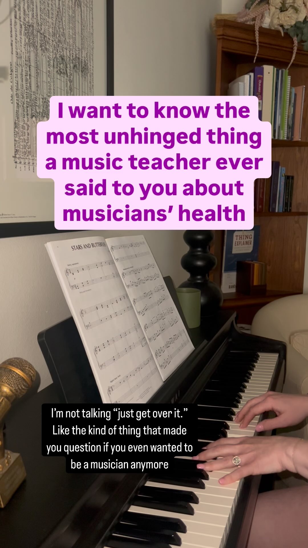 We all know bad musicians’ health advice comes in spades!
I want your MOST UNHINGED stories.
I’ll go first. A professor in my musicians’ health program told me I’d never make it, that I was lazy, and difficult. He tried to get me kicked out of my program and take away my assistantship because of it.
He (you know… as a musicians health expert) never bothered to consider that my brain just worked differently and that I needed help (aka structure).
I almost dropped out of the program that I was so sure was my calling. Until an angel of a professor told me, “I don’t think you’re difficult. I think you just need some structure.”
After providing me with the tools for success, I graduated a year earlier than anyone else in my program (in four years compared to five) with more publications than any of my peers.
So let me hear yours! What unhinged advice almost made you (or did make you) quit?
#musician #musicianshealth #musicpsychology #performanceanxiety #piano #pianist #clarinet #clarinetist #oboe #flute #saxophone #trumpet #frenchhorn #symphony #musicteacher #violin #viola #voice #singer #musicstudio #musicstudent
