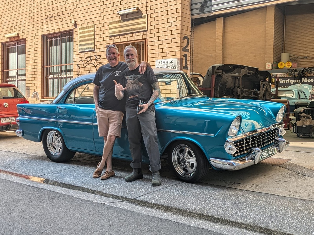 Had a visit from an old client Noel with his #holden. #fabrication to the engine bay to allow a modern LS to be installed. Gearbox tunnel and mini tubs, body and rust work to doors and fenders.