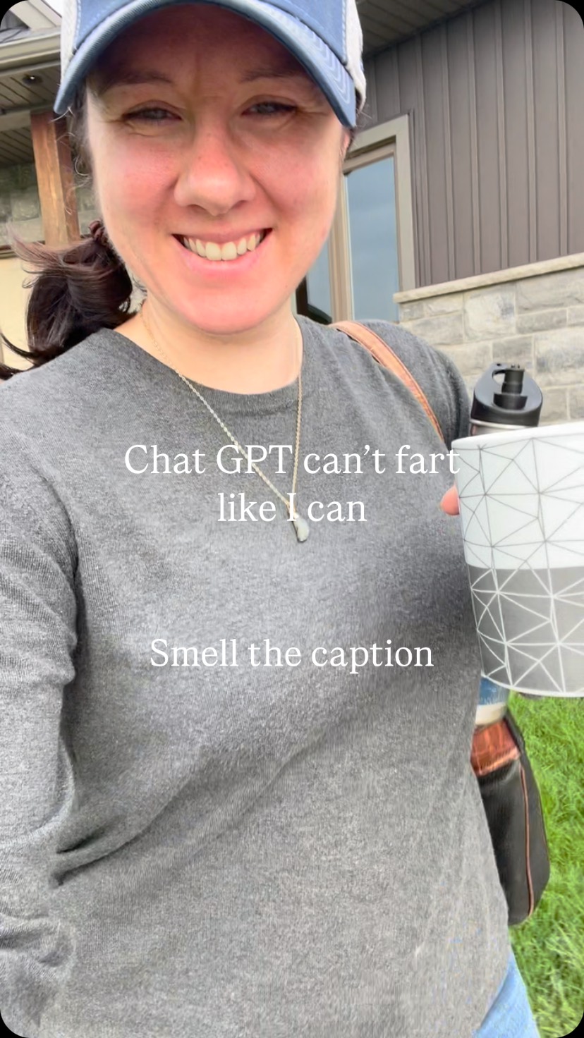 I got on the chat gpt train for a while. It’s great. It’s helpful. It’s clever. But it’s not a human being with a beating heart.
Perfectly curated, nicely written content is not what I’m about. We’re only doing real, raw human messiness from here on out.
AI will never reach the heart of the human. I preach energetics. And the most potent flow of energetics from me to you on these platforms is through fingers directly typing these words on this screen, not a copy and paste magnetically written post that some robot put together for me. It works, we love it, but it is not what I stand for.
I stand for out of the box, alive, rich, imperfect, stinky humanness. I want your elongated sentences, your improper spelling, your adhd formate of writing. Give it to me, like I’ll give mine to you.
No more curation. No more buttoned up, grammically correct, polished captions. Imperfect and unapologetic is where it’s at over here.
We are here for the messy, primal, real stuff that AI will never be able to touch. Because this comes from the heart of a living, breathing, blood pumping, self questioning, imperfect human. And my god, nothing is more beautiful than that.
If you are seeking real raw human aliveness that seeps from your cells and drips from your nose, get in a room with me.
We fart, we laugh, we breathe, we revive the parts of you just begging to come out of locked boxes. I want all of you here, no more feeling like you have to button up your shirt, or shorten your voice note, bring it all.
May 15 at Power Up Energy Lounge is the next opportunity to breath with me. You coming?
