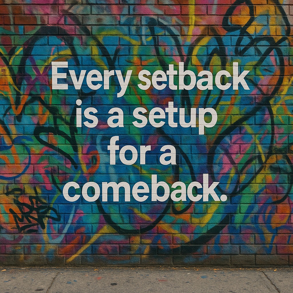 This wall speaks the truth. 🎨Your setbacks don’t define you—they prep you for the glow-up.
kalmi.com.au
#ComebackSeason #StreetWisdom #Resilience
