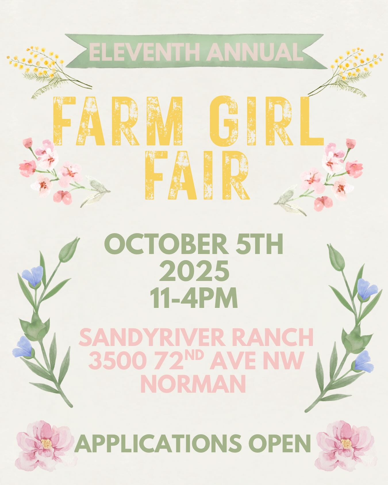 Apply online at www.farmgirlfair.com 🐖🌾🐖