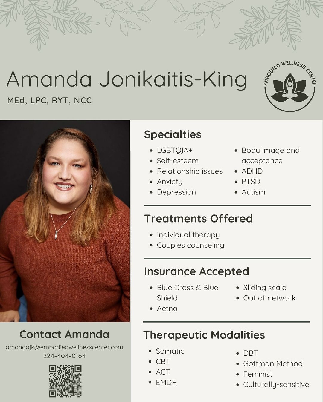 Our team is dedicated to guiding you towards a life of balance and fulfillment. Each team member brings a unique blend of expertise in psychotherapy, somatic therapy, mindfulness, and more. Have questions, or feel ready to start your journey? Click the link in our bio and fill out the contact form!