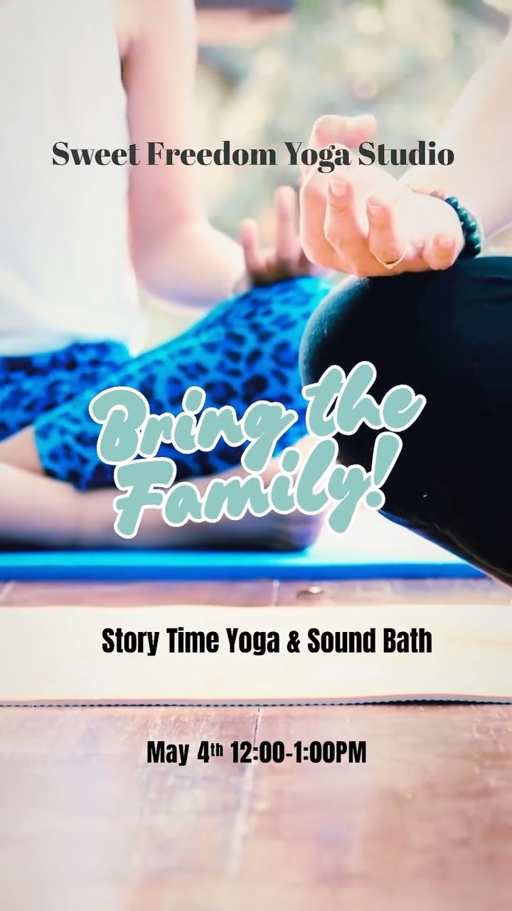 ✨🥰Family Yoga & Sound Bath Experience
Sunday, May 4 | 12:00–1:00 PM
Join us for a magical midday escape the whole family will love! From playful movement to deep relaxation, this unique experience brings together family, storytime yoga, and a soothing sound bath to spark the imagination and nourish the soul.
🌞Let your little ones stretch, giggle, and explore through storytelling yoga adventures, while you all unwind and connect in a joyful, welcoming space. We’ll wrap up with a calming sound bath—just lay back, relax, and float in waves of peaceful sound.🌊
Fun, movement, imagination, and rest—all in one hour.
PLUS: Each child will take home a free mini Squishmallow to keep the smiles going long after class ends!😃🙃
Perfect for all ages. No experience needed—just bring your sense of play.
Let’s create special memories together!✨🤩
#FamilyYoga
#StorytimeYoga
#KidsYoga
#MindfulFamilies
#YogaForAllAges
#SoundBathHealing
#RelaxAndUnwind
#ImaginationInMotion
#PlayfulParenting
#MagicalMoments
#StretchAndSmile
#SquishmallowSurprise
#FeelGoodFun
#ZenWithKids