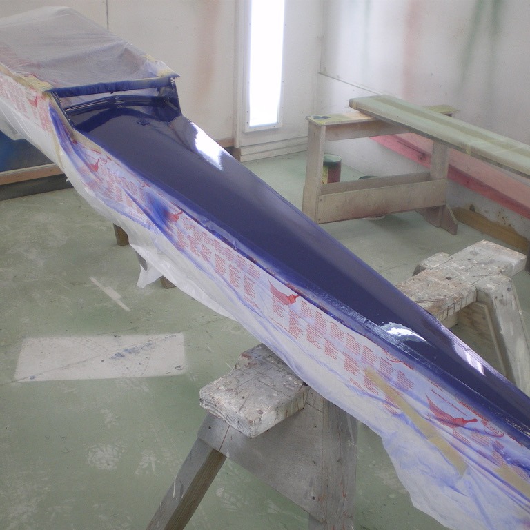 Composite rowing skiff repair