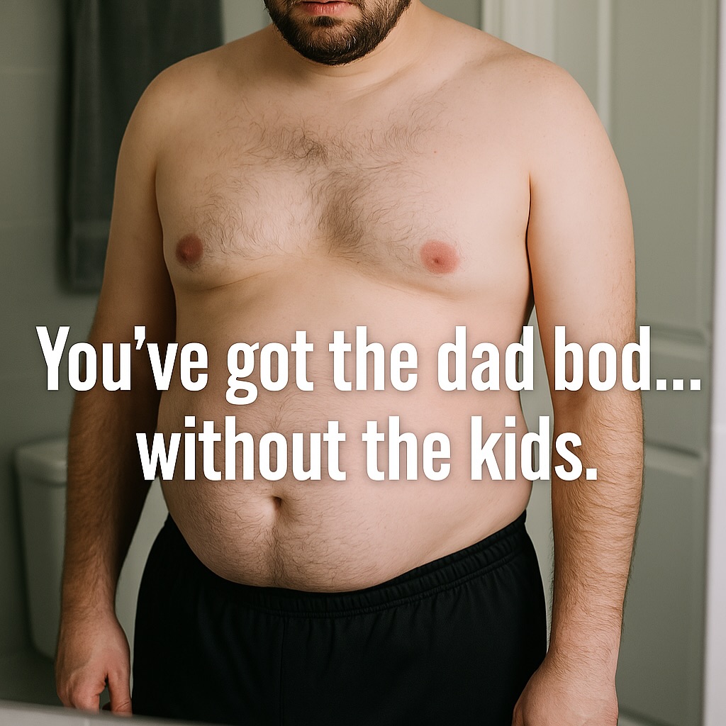 You’re Not Lazy. You’re Just Stuck. And You Know It.
You ever stand in front of the mirror
and wonder how the f*ck did i even get here?
Used to be in decent shape.
Played sports.
Trained hard.
Ate like trash—but it didn’t show.
Now?
Different story.
You’ve got the dad bod…
without the kids.
You wake up tired.
Belly’s spilling over the waistband.
Shirt clings in all the wrong places.
Your girl grabs your stomach as a joke—
you laugh with her,
but deep down it stings.
You train here and there.
Try cutting carbs.
Say no to beers once in a while.
But nothing sticks.
The scale doesn’t move.
And when it does?
It comes back worse.
Truth is—
you’ve been winging it.
No plan.
No structure.
No one in your corner holding you to the fire.
Just you… guessing your way through it.
Thinking motivation will save you.
It won’t.
Because this isn’t about willpower.
It’s about systems.
And accountability.
And finally admitting
what you’ve been avoiding—
You can’t do this alone.
Not if you want to win.
Not if you want your body back.
Not if you want to be the man
you know you’re meant to be.
You’ve waited long enough.
This isn’t just weight.
It’s your confidence.
Your sex drive.
Your energy.
Your identity.
You don’t need a f*cking 6-pack.
You need to feel like you again.
Send me a DM with the word “READY”
and I’ll show you how to get lean, strong, and locked-in
in 90 days or less—
without giving up your life.