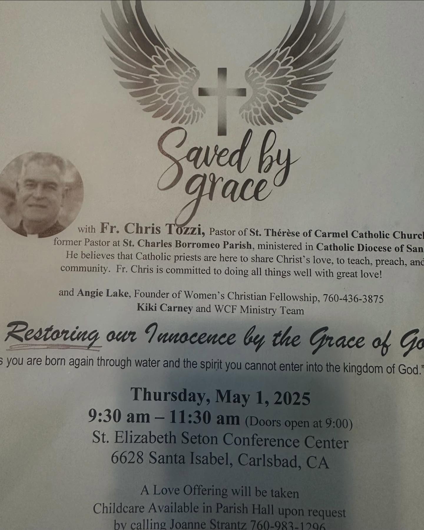 Healing Mass May 1st 9:30am -11:30am St Elizabeth Seton Catholic Church all are welcome đâď¸