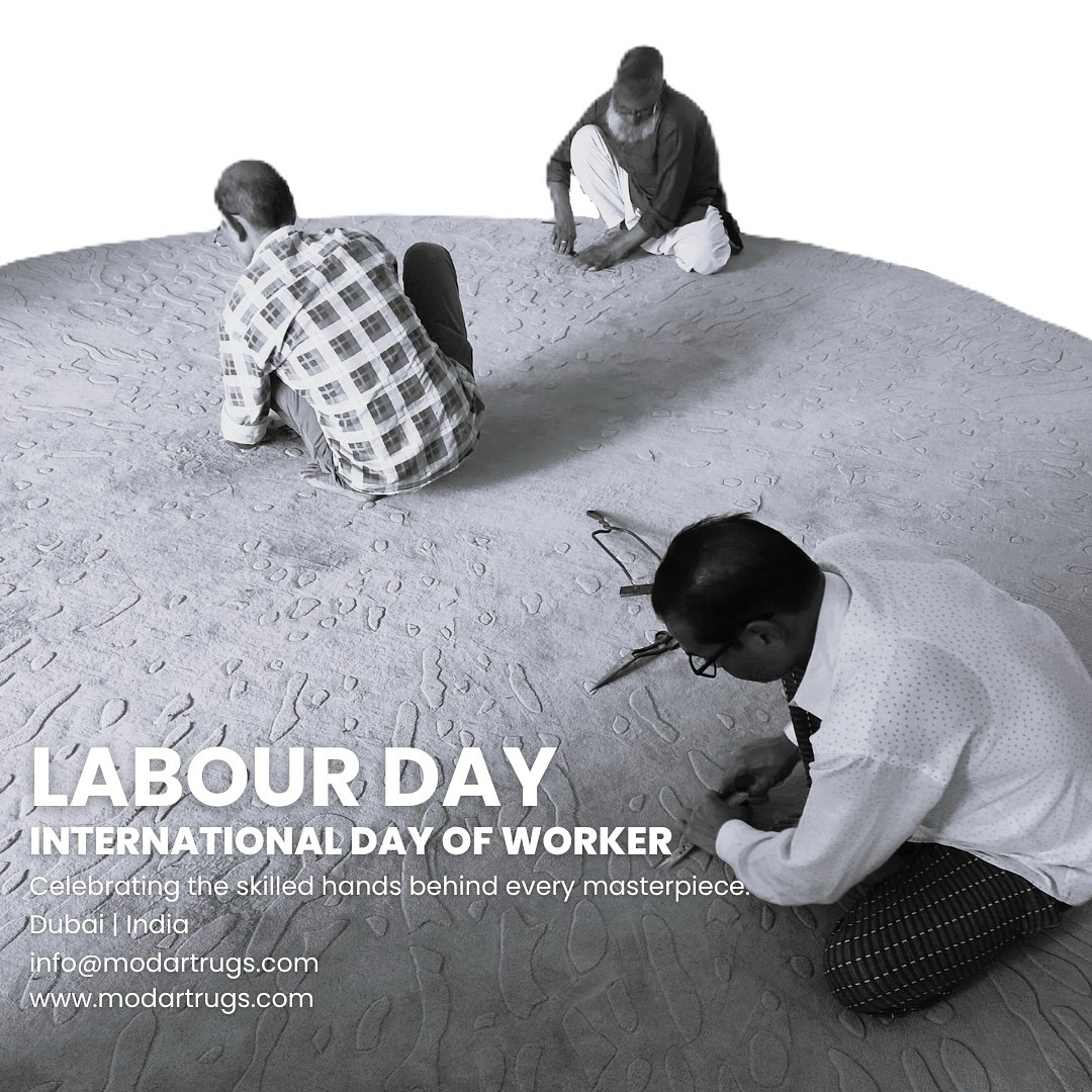 This Labour Day, we honor the skilled hands behind every handmade rug. Their dedication, passion, and craftsmanship turn threads into timeless art. Thank you to all our amazing artisans.
.
.
.
#instagramlabour #internationallaboursday #inspirationhome #instagood
#instaphoto #dubai #rugsonrugsonrugs
#handmaderugs #customrugs #homedecor #homedesign #home #interiors #dubainteriors
#handtufted #viscoserugs #rugsusa #rugs
#interiordecor #decor #dubailifestyle #modartrugs
#decoration #interiordubaidesign #decor #dubaicarpet
#customrugs #dubaibusiness #dubaidowntown
#dubailife