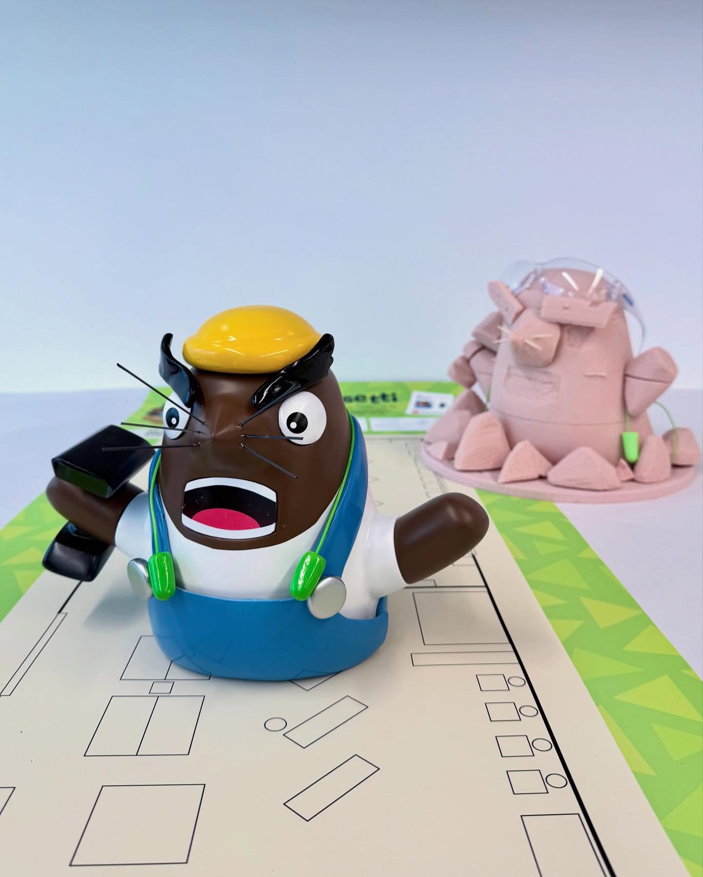 “mr resetti” 2025
foam, epoxy clay, spray paint
class: prototype process 1
toy car project based on resetti from the game animal crossing as an artcenter shop instructor
won 2nd place for best craftsmanship