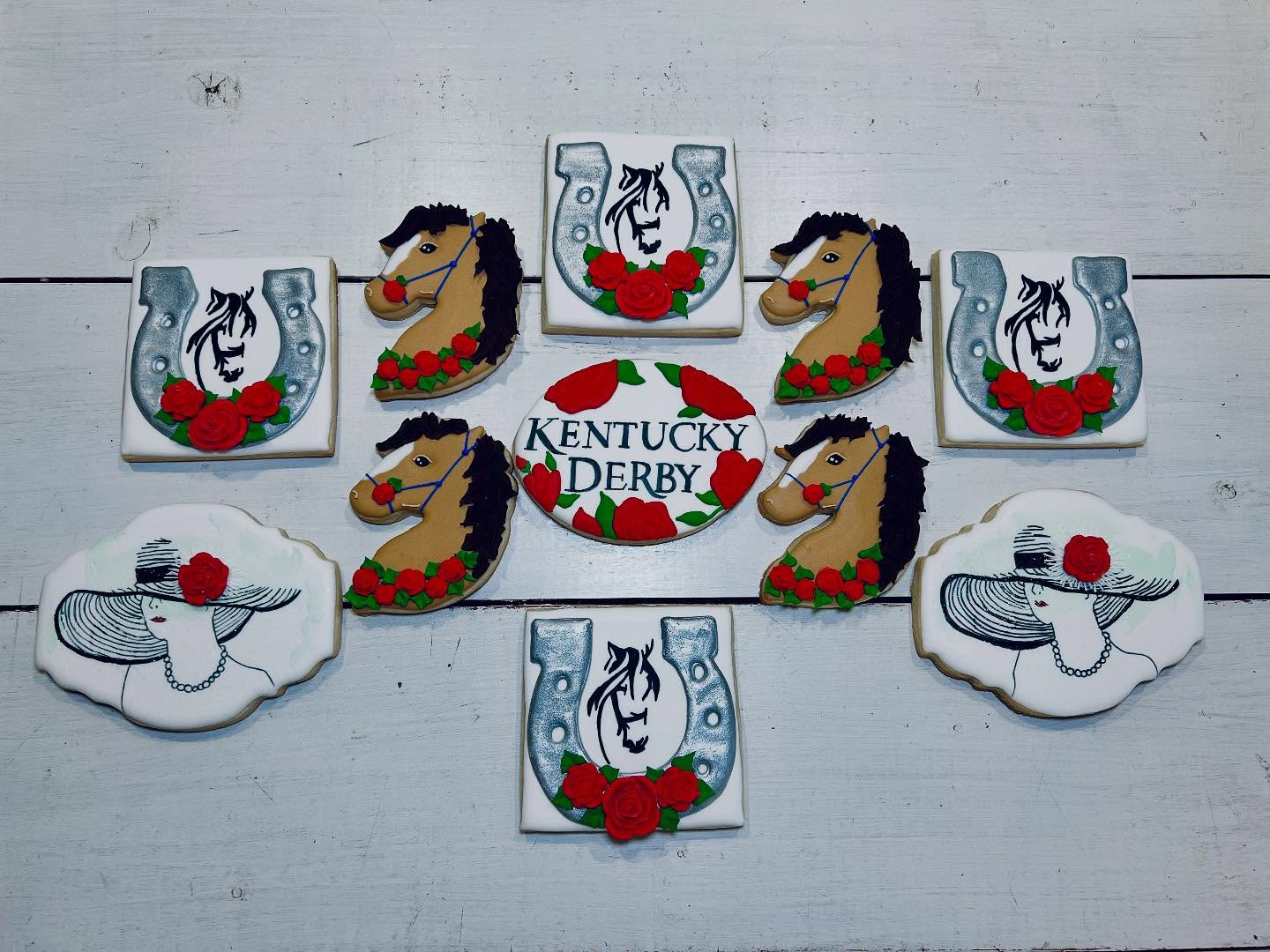 Celebrating the Kentucky Derby in style with our beautifully decorated sugar cookies! 🐎🎩🍀
Perfect for your Derby party, this set features iconic designs like horseshoes, roses, and elegant wide-brimmed hats-all crafted with royal icing for that perfect festive touch. 🥂🐴
Each cookie is a delicious vanilla sugar cookie, making them as tasty as they are stunning.
#KentuckyDerby #SugarCookies #DerbyPartyTreats