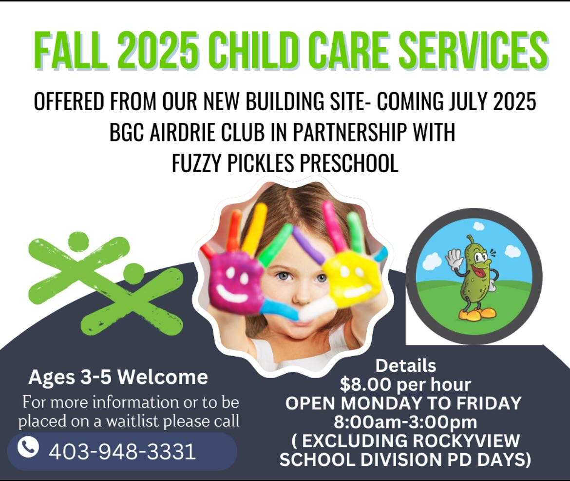 Have you heard? We’re partnering with our friends and neighbours @bgcairdrieclub for before and after preschool care starting Autumn 2025! Their staff will walk your child between their location and ours at either the start or end of class time (depending on whether you’re in our AM or PM class). Bonus is they’re right next door. And for only $8 an hour, who wouldn’t want time for one more cup of HOT coffee? 😉#beautifulfriendship #newbeginnings