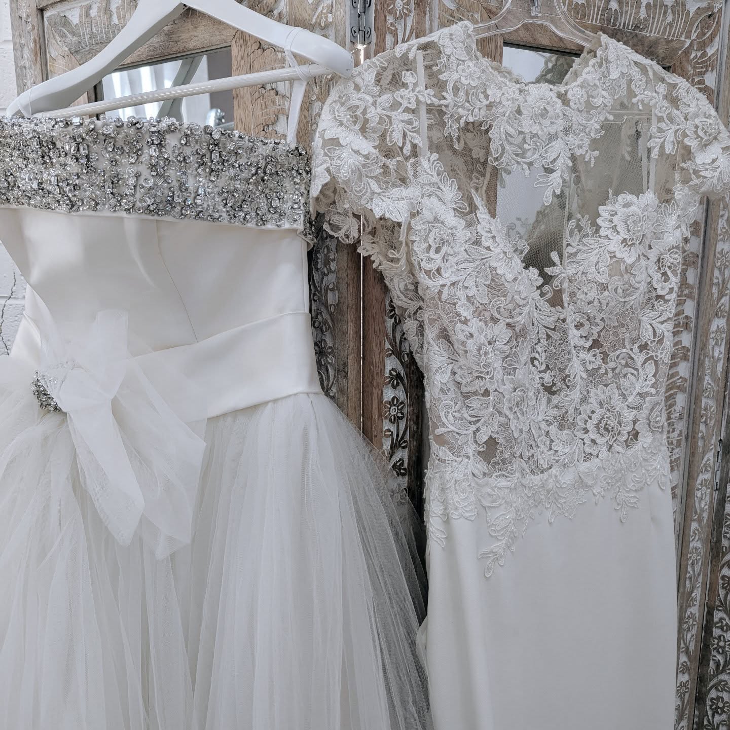 Ballgown Glam or Lace Modern Vintage? ✨
Which bride are you? The bold and glamorous ballgown with its sparkling beaded neckline and dreamy tulle skirt, or the timeless elegance of lace with a modern vintage twist? 💫
At Love Me Twice, we believe every bride deserves to feel uniquely beautiful. Whether you're drawn to dramatic glamour or subtle vintage romance, we've got the perfect gown to make your wedding day unforgettable. Which one is calling your name?
#BallgownBride #LaceBride #ModernVintage #WeddingStyle #BridalInspo #LoveMeTwice #GlamorousBride #VintageRomance #BridalDesign #TimelessElegance #BridalFashion #SustainableBridal