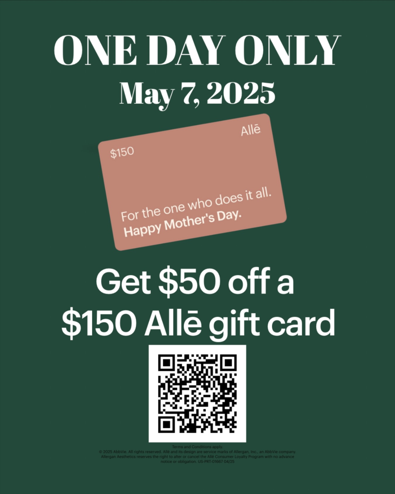 Alle: the โfree moneyโ account everyone should have. This gift card applies to Botox, Filler, anything covered by the Alle rewards program!
.
This is for you if:
- you get Botox
- youโre considering getting Botox
- you know someone who gets Botox
- you have a mom (this is a great Motherโs Day gift!)
.
You spend $100, an additional $50 gets added to it. Itโs that easy!
.
๐Contact FreshRx (DM or contact info below) if you want some help snatching this amazing offer๐
.
.
.
410-929-6051
Support@freshrxwellness.com
Www.freshrxwellness.com
2307 Belair Rd, Fallston, MD, 21047