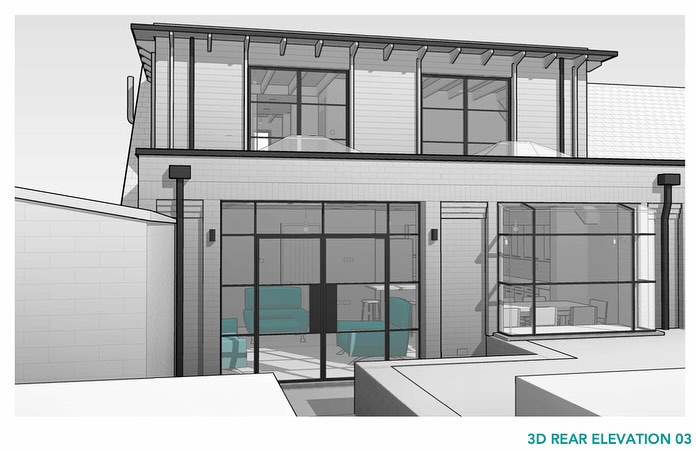 We are happy to announce that this modern extension is out for planning. At Siemens architecture, final designs are the result of creativity and a continuous conversation with the clients to ensure that every element of the design fits their style and needs.