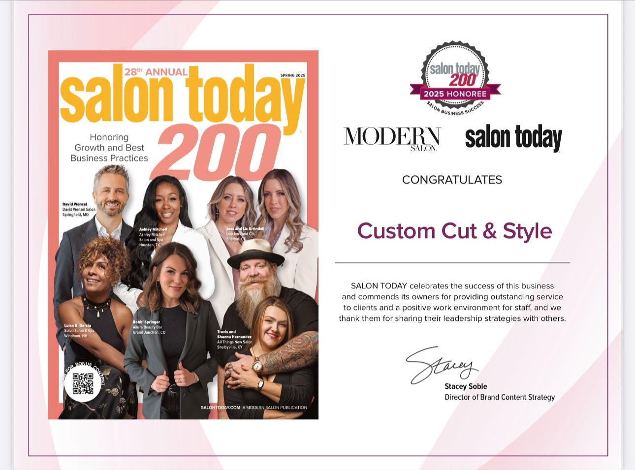 So excited to have won Top200 salons in North America this year! We have won 5 times so far and are so honored to be recognized for all of our hard work. This year our Team won in the Philanthropy category and we are proud of this especially!! @salontodayofficial #salontoday #salontodaytop200 #salontodaytop200salon #aveda #neillcorp
