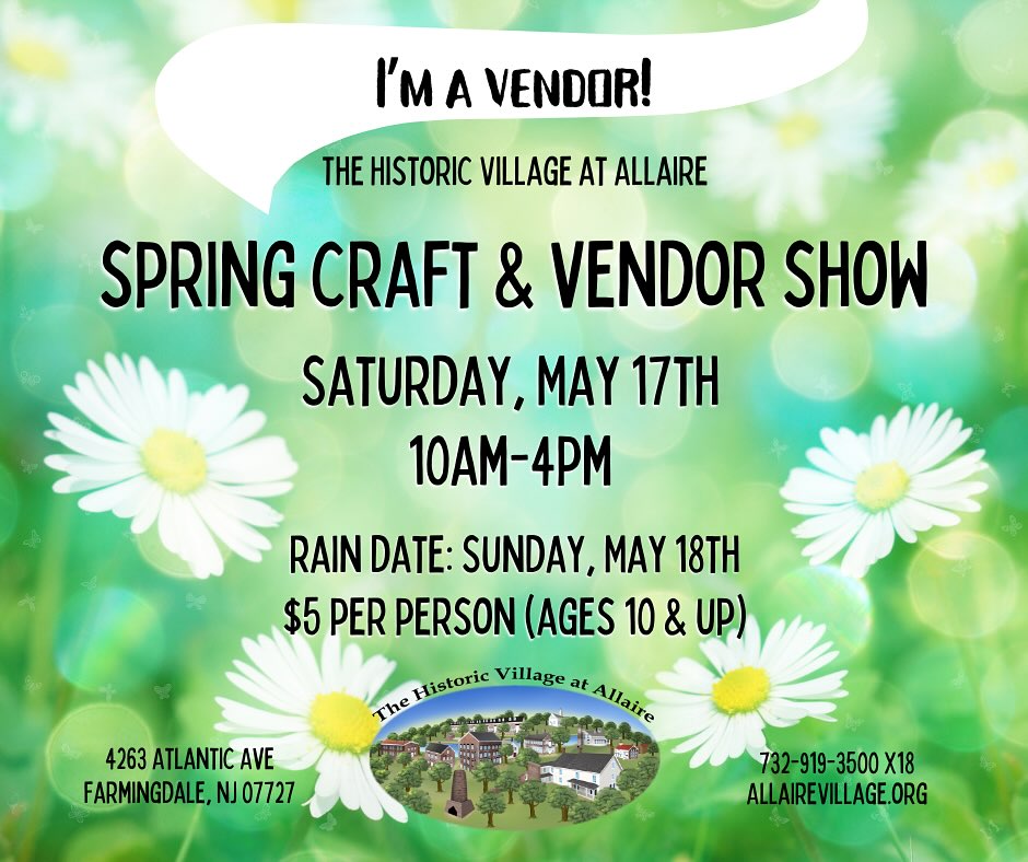 come check my work out in two weeks!! super excited to be apart of @thehistoricvillageatallaire fair!