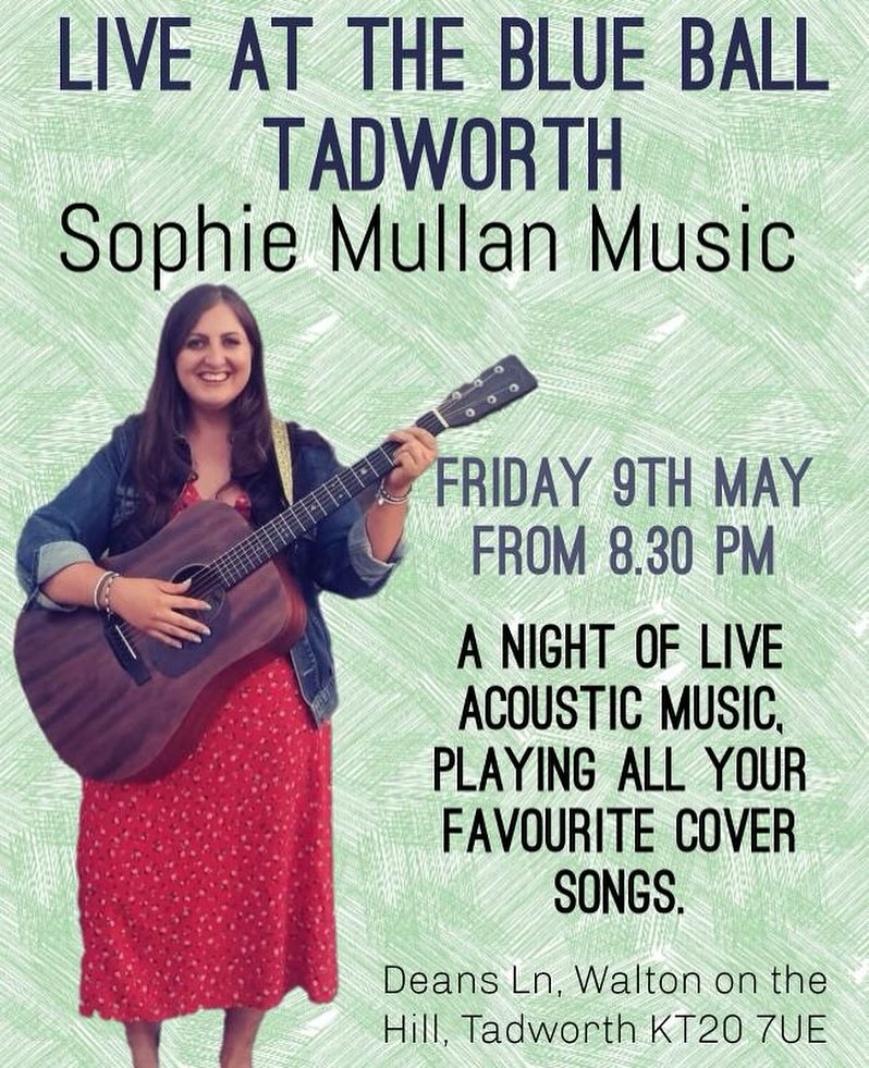 Sophie Mullan is back this Friday 8:30pm at @theblueball_. Live music, killer vocals, and serious guitar energy. Don’t miss it.
#LiveAtTheBlueBall #SophieMullan #FridayVibes #RawAndLive #SupportLocalMusic #eventscompanysurrey #tadworth