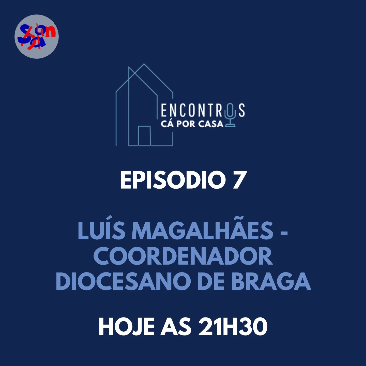 ✨ **O sétimo episódio do podcast "Encontros cá por casa" está no ar hoje, às 21h30!** ✨
No episódio de hoje, o nosso convidado é Luís Magalhães, Coordenador Diocesano de Braga, natural de Vila Verde, nasceu a 21/03/2000. Encontrista desde 2016, é o atual Coordenador Diocesano.
Não perca! 🔔 **Sintonize às 21h30** e clique no link da bio para ouvir a conversa!