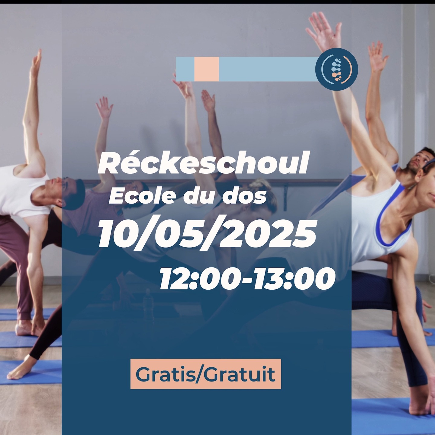 đ An der RĂ©ckenschoul hu mir elo kuerzfristeg 2 Plazen frĂ€i kritt (12:00â13:00) â Wann der interessĂ©iert sidd, schreift eis eng Nochricht, dĂ©i Ă©ischt si vir! đŁ Dierf gĂ€ren gedeelt ginn â merci!
đ Pour lâĂ©cole du dos (12hâ13h), deux places viennent de se libĂ©rer â premiers arrivĂ©s, premiers servis ! đŁ NâhĂ©sitez pas Ă partager â merci!
Muer, den 10te Mee ass Porte Ouverte am Beweegungsatelier!
Moies bidden mer Vinyasa Yoga đ§ââïž an RĂ©ckenschoul-CoursÂŽenđȘ un.
MĂ«ttes ab 13:00-18:00 kennt der ouni Reservatioun einfach laanschten kommen, eise Cabinet entdecken a mat eis schwĂ€tzen. đż
Demain, 10/05, câest Porte Ouverte au Beweegungsatelier !
Le matin, cours de Vinyasa Yoga đ§ââïž et Ă©cole du dos đȘ (avec rĂ©servation)
Ă midi, Ă partir de 13:00h passez nous voir, dĂ©couvrez notre cabinet et Ă©changez avec nous. đż