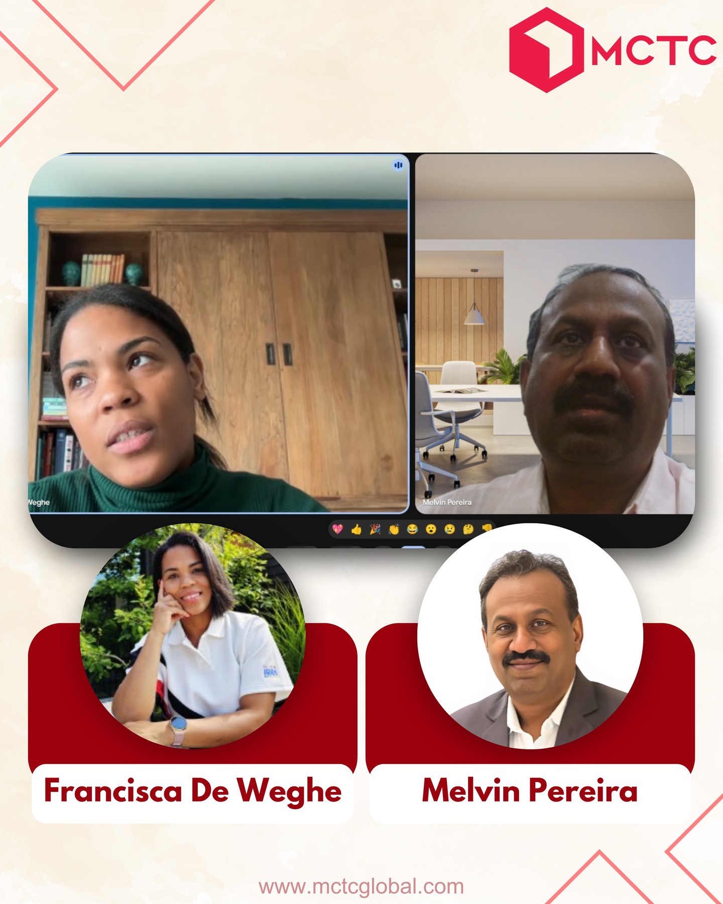 Empowering Conversations Across Borders 🌐
In a dynamic exchange of ideas, Melvin Pereira engaged with Francisca De Weghe, an inspiring Mindset Coach and Founder of Umovefit, based in Wichelen, Vlaanderen, Belgium 🇧🇪.
A powerful discussion on growth, resilience, and unlocking human potential through the right mindset.
At MCTC Global, we value meaningful global collaborations that spark transformation.
#MCTCGlobal #MelvinPereira #FranciscaDeWeghe #Umovefit #MindsetCoach #GlobalCollaboration #LeadershipDialogue #BelgiumBusiness #GrowthMindset #EmpowermentJourney #BNI #Habitcaoch