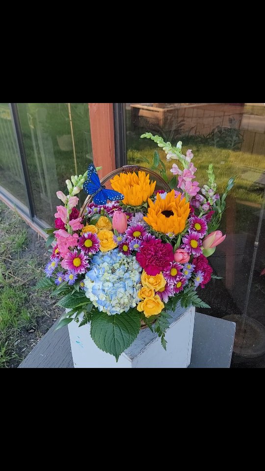 Looking to order something like this for mothers day? 💐Tell us you want a 'Garden Butterfly Basket,' and we'll take it from there! 🦋💕🌻
#mothersdaygarden #butterflyflowers #gardenflowers #mothersdayflowers #flowerchildfloral #shoplocalmn #bouquetoftheday #smallbusiness #internationalfalls