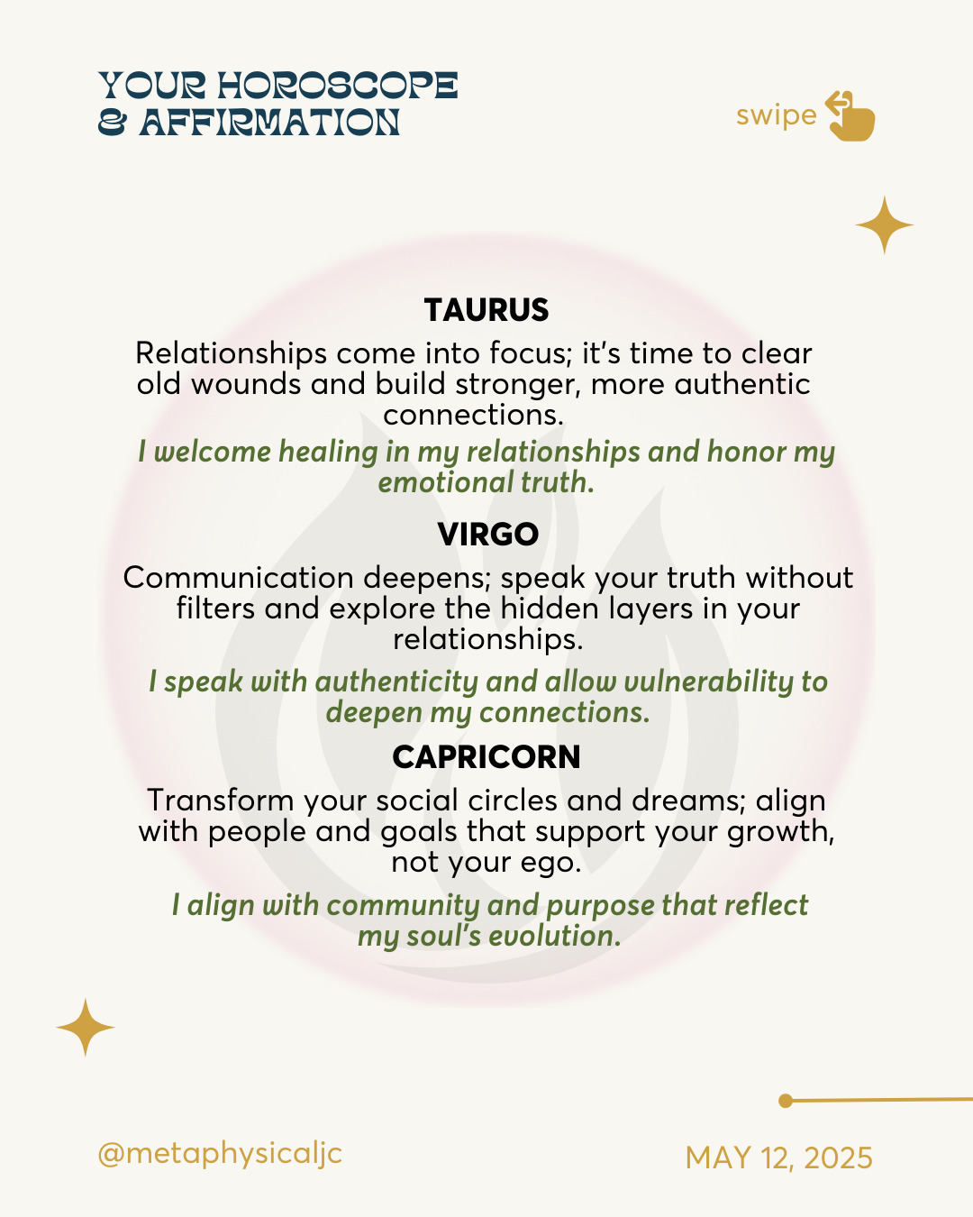 🌕✨ The Full Flower Moon in Scorpio is here to stir your soul.
Peaking at 9:28 PM ET on May 12, 2025, this moon invites deep emotional release, spiritual renewal, and powerful transformation.
🦂 This isn’t just any Full Moon—Scorpio energy runs deep.
That’s why we crafted a full breakdown in this carousel to help you harness its magic:
🔮 A horoscope + affirmation for every zodiac sign
🕯️ Witchy tips to work with the moon’s energy
🌸 What makes the Flower Moon so spiritually significant
Save this for your moon rituals, tag your moon sisters, and drop your sign in the comments if this one’s already working its magic on you. 💫
#FullMoonInScorpio #FlowerMoon2025 #ZodiacSigns #FullMoonRitual #MoonAffirmations #ScorpioSeason #MoonMagic #WitchyVibes #LunarEnergy #AstrologyLovers #SpiritualGrowth #WitchTok #CosmicWisdom #MoonGoddess #ScorpioMagic #WitchTips #ModernMystic #LunarRituals #FullMoonEnergy #FullMoonHoroscope #AstrologyPost #DivineFeminineEnergy #MoonWisdom #TheMetaphysicalShoppe