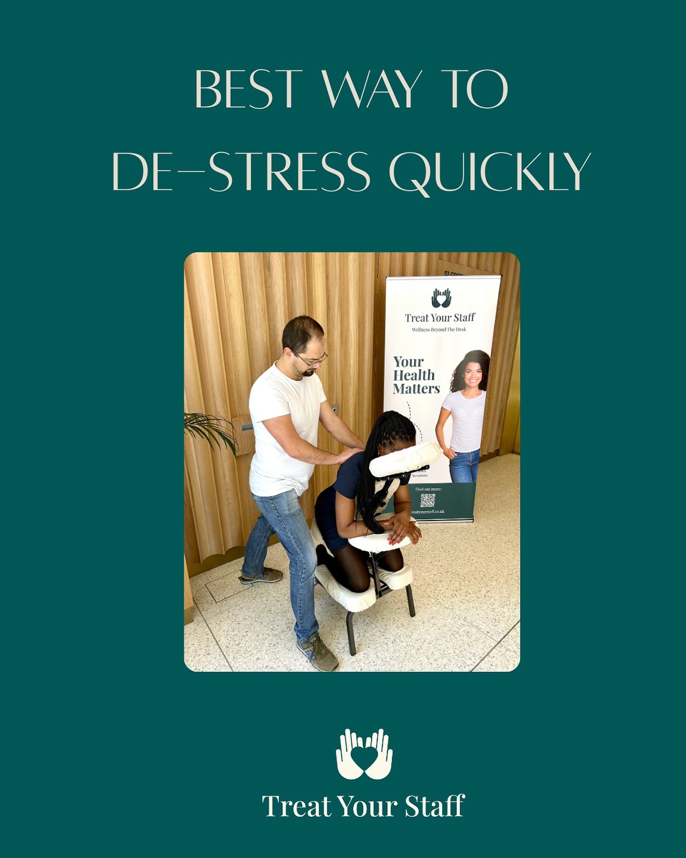 💚 Hello Mental Health Awareness Week 💚
This Mental Health Awareness Week, remind yourself: you don’t need a full day off to take care of your mind—you just need a moment that’s fully yours.
So whether your workplace offers chair massages or not (yet 😉), start where you are:
→ Take real breaks
→ Stretch between meetings
→ Breathe deeply once an hour
→ Advocate for small wellness wins
You deserve to feel well while you work—not just after hours.
When work stress builds up in our bodies, - tight shoulders, aching backs, racing minds, sometimes a 15-minute reset is exactly what we need.
The science-backed answer: the #chairmassage:
Not just a treat, but a proven way to:
→ Reduce stress by lowering cortisol levels
→ Boost energy and mental clarity
→ Ease tension where your body holds pressure (hello, neck + shoulders)
→ Promote calm without needing an hour-long break
Tag a colleague who needs this reminder.
#MentalHealthAwarenessWeek #WorkplaceWellness #EmployeeCare #TreatYourStaff #ChairMassage #StressReliefTips #MindfulWorkday #WellbeingAtWork #TakeABreak #ModernWorkplace #YouDeserveRest