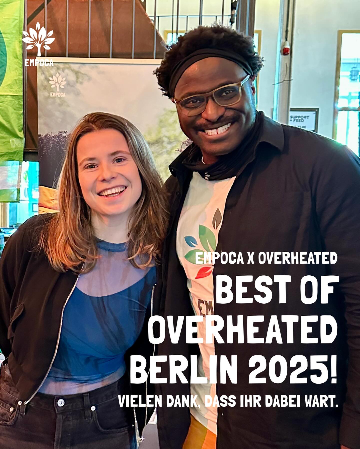 Still overheated and fully inspired!
EMPOCA war Teil des Overheated Festivals in Berlin– präsentiert von @billieeilish und @supportandfeed. Auf dem Festival wurde nochmal klar: Klimagerechtigkeit braucht uns alle. Vor allem mehr Stimmen von BIPoC Communities!
Zwischen veganem Food, Musik und starken Talks haben unsere Vision für eine antirassistische und dekoloniale Umweltbildung geteilt.
Und das Beste: Wir haben großartige Menschen getroffen, die mehr tun wollen als nur zuhören. Menschen, die bereit sind, sich beyond allyship für faire Naturzugänge und Klimagerechtigkeit einzusetzen.
Danke an alle, die uns am Stand besucht, zugehört und ihre Verantwortung mitgenommen haben.
Let’s keep pushing for real change: loud, visible and together!
#overheated #billieeilish #climatejustice #beyondallyship #empoca #blacknatureheroes #climateaction #environmentaleducation #intersectionalenvironmentalism