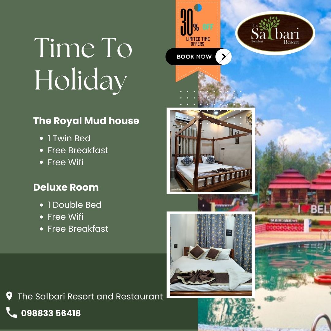 Feel the difference.
Tucked away in the serene Sal forests of Belpahari, Salbari Resort is your perfect weekend escape.
#NatureEscape #SalbariResort #Belpahari #ForestRetreat #WeekendVibes #ResortLife #RuralLuxury #WestBengalTourism #EcoStay #RusticCharm #GetawayGoals #HiddenDestinations #TravelIndia #PeacefulPlaces #WanderlustIndia
