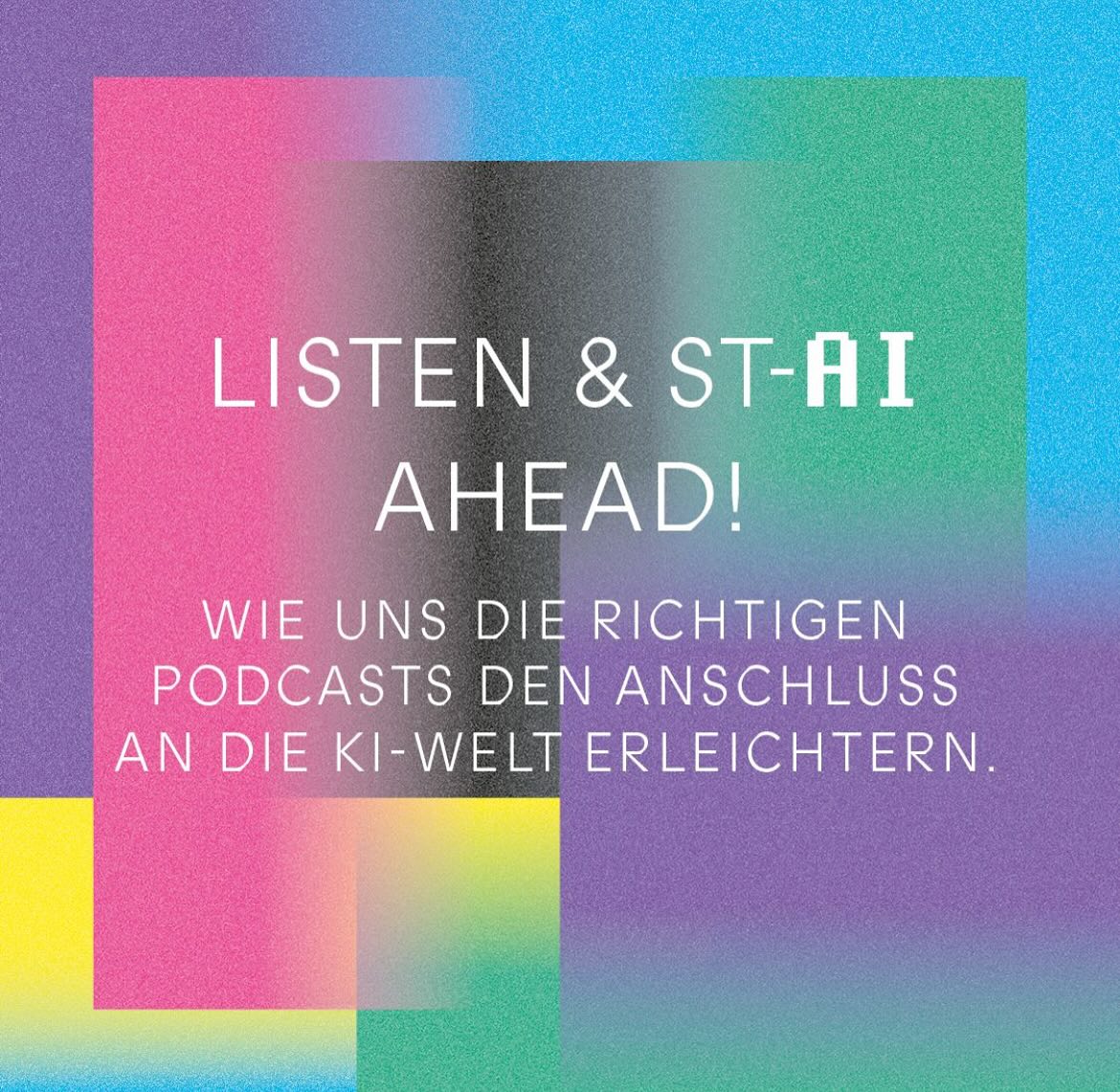 𝗦𝗧-𝗔𝗜 𝗔𝗛𝗘𝗔𝗗!
KI ist die Basistechnologie des 21. Jahrhunderts, vergleichbar in ihrer Relevanz mit elektrischem Strom oder dem Internet. Ob das uns freut oder skeptisch stimmt: Eine Auseinandersetzung mit dem Thema wird zwingend für alle, die über das aktuelle Zeitgeschehen informiert sein wollen.
Die tägliche Flut an Neuigkeiten aus dem superdynamischen Bereich der künstlichen Intelligenz wirkt für viele überfordernd bis abschreckend. Um auf entspannte und unterhaltsame Weise mit den wichtigsten Entwicklungen mitzuhalten - auch bei Zeitknappheit - eignen sich (die richtigen) Podcasts besonders gut.
Wie uns KI zukünftig vor Hacker-Angriffen schützen kann, warum gerade Senioren von der neuen Technologie profitieren dürften oder was es mit der umstrittenen, geheim durchgeführten KI-Studie der Universität Zürich auf sich hat - dieses und vieles mehr erfahren wir in den ausgewählten Podcasts des Schulungsleitfaden «KI Verstehen und Anwenden».
Listen & Learn!
Der «KI-Podcast» von ARD bietet Orientierung zu einer Vielzahl von Themen rund um künstliche Intelligenz: technologische Entwicklungen, mögliche Folgen für Wirtschaft, Bildung, Gesellschaft oder unsere Sicherheit.
Die Hosts des Deutschlandfunk Podcast «KI verstehen» geben in kurzen (rund 25-minütigen) Episoden Antworten auf die Fragen ihrer Hörerinnen und Hörer. Ob Tech-Nerds oder absolute Anfänger – alle Anliegen sind willkommen.
Wer ein Schweizer Format bevorzugt, findet auf dem «Prompt Zero» Podcast von Blick alle zwei Wochen eine Diskussion im Dialekt zur künstlichen Intelligenz mit Experten-Interview. Die Themen umfassen aktuelle schweizspezifische Debatten bis zu globalen Hypes wie die KI-generierten Studio Ghibli Bilder.
Für Fortgeschrittene und überdurchschnittlich Interessierte eignet sich das «KI Update» von heise mit täglich Aktuellem aus der KI-Welt sowie einem wöchentlichen Deep Dive.
