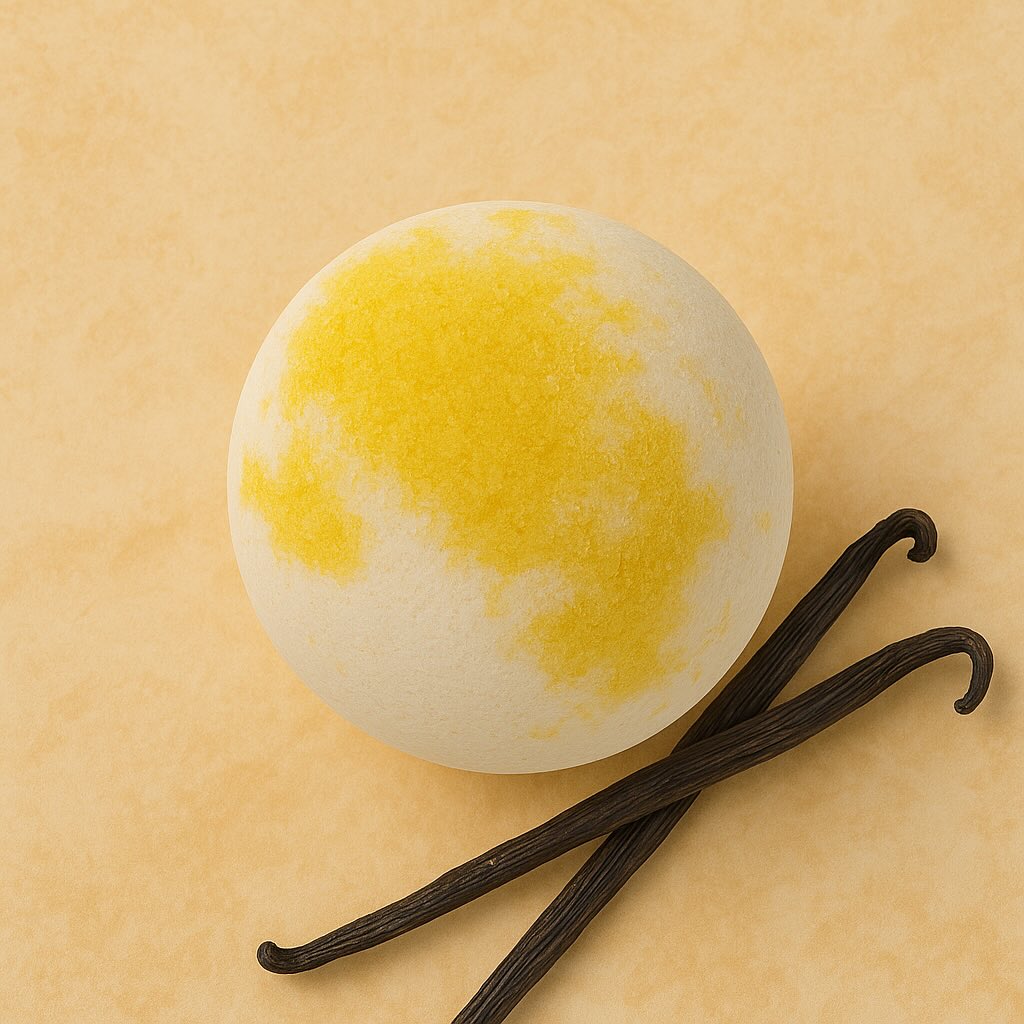 Un moment de douceur absolue à la vanille.
Plongez votre corps et vos sens dans un bain parfumé irrésistiblement gourmand. Cette bombe de bain libère un nuage de bien-être tout en hydratant la peau grâce à l’huile d’avocat et l’huile de tournesol.
Formule clean & sensorielle :
	•	97,99 % d’ingrédients d’origine naturelle
	•	Enrichie en vitamines & antioxydants
	•	Parfum chaud et enveloppant de vanille
Conseils :
À conserver dans un endroit frais, à l’abri du soleil. Ne pas avaler. Tenir hors de portée des enfants.
Une bombe de bain qui ne fait pas que mousser… elle enchante.
#BombeDeBain #Vanille #MomentDeDétente #RoutineBienÊtre #CosmétiqueNaturel #relax #relaxation #bombedebain #bathbombs