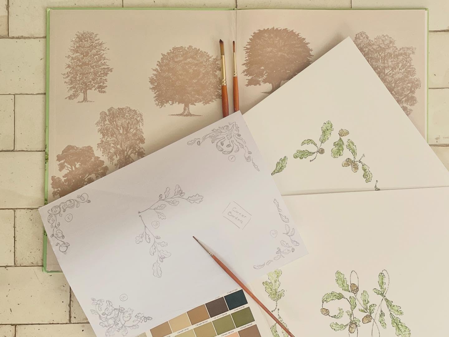 Tree stuff. Out of all the florals oak leaves and acorns are some of the hardest to illustrate as a flowing border due to their regimented nature. I managed to get these ones to behave for some wedding stationery though
.
.
#countryliving #countrylife #countryart #inspiredbynature #countrydecor #countryhomesandinteriors #countrygarden #art #illustration #wildlifeart #animalart #prints #cards #greetingscards #gifts #countryside #farmlife #houseinthecountry #dogs #horse #illustrator #artist #petportraits #countryhome #painting #watercolours #weddingstationery #bespokeweddinginvitation