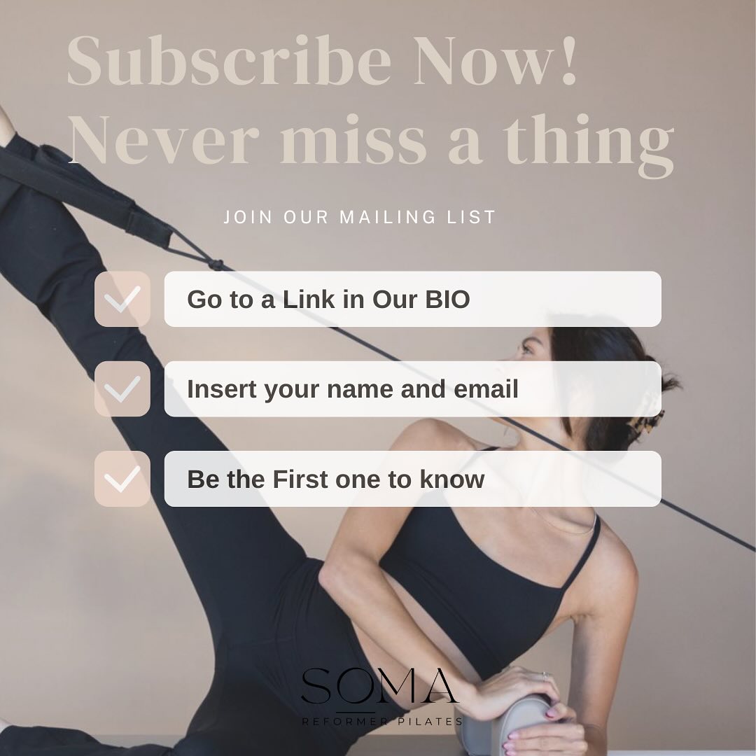 Stay Connected With Us ❤️
We’re building something special,and we want you to be part of it from the very beginning.
✨ Get the latest studio updates
✨ Be the first to know about class openings
✨ Enjoy exclusive sneak peeks, offers, and more
Sign up to our email list in 3 easy steps:
1️⃣ Go to the link in our bio
2️⃣ Enter your name + email
3️⃣ Check your inbox for thank you email ✨ Let’s move, grow, and glow together.
Your journey starts now.
#PilatesCommunity #ReformerPilates #StudioLaunch #StayConnected #MindfulMovement #openingsoon #pilatesmanchester #pilates