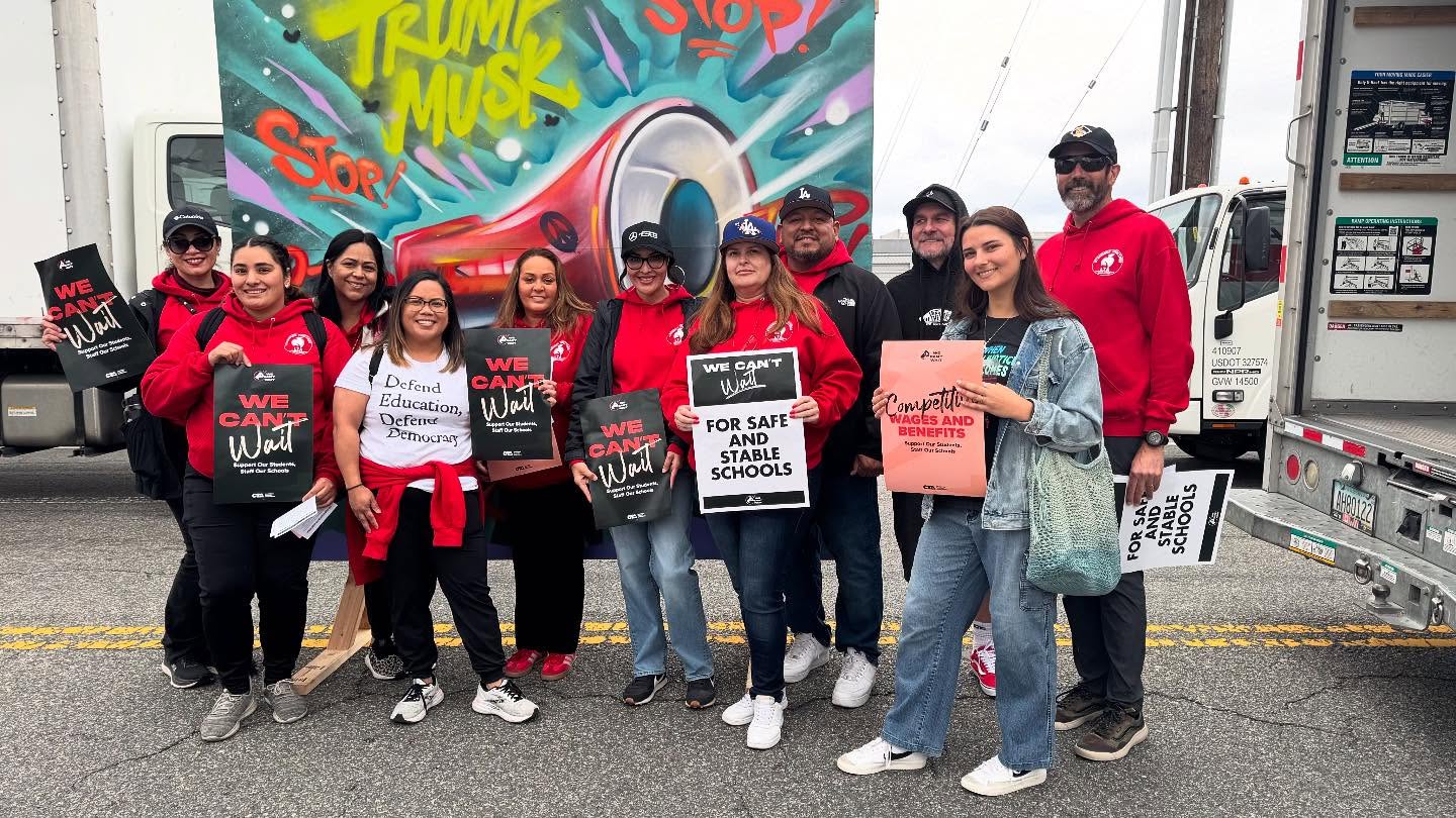LTA and @wearecta members from across our region stood up and showed up to fight for schools and protect our students and communities against billionaires! The fight is local, state wide AND national to win the fight our students deserve! Shout out to our board member @castro4students who stood with students, teachers and community! #wecantwait