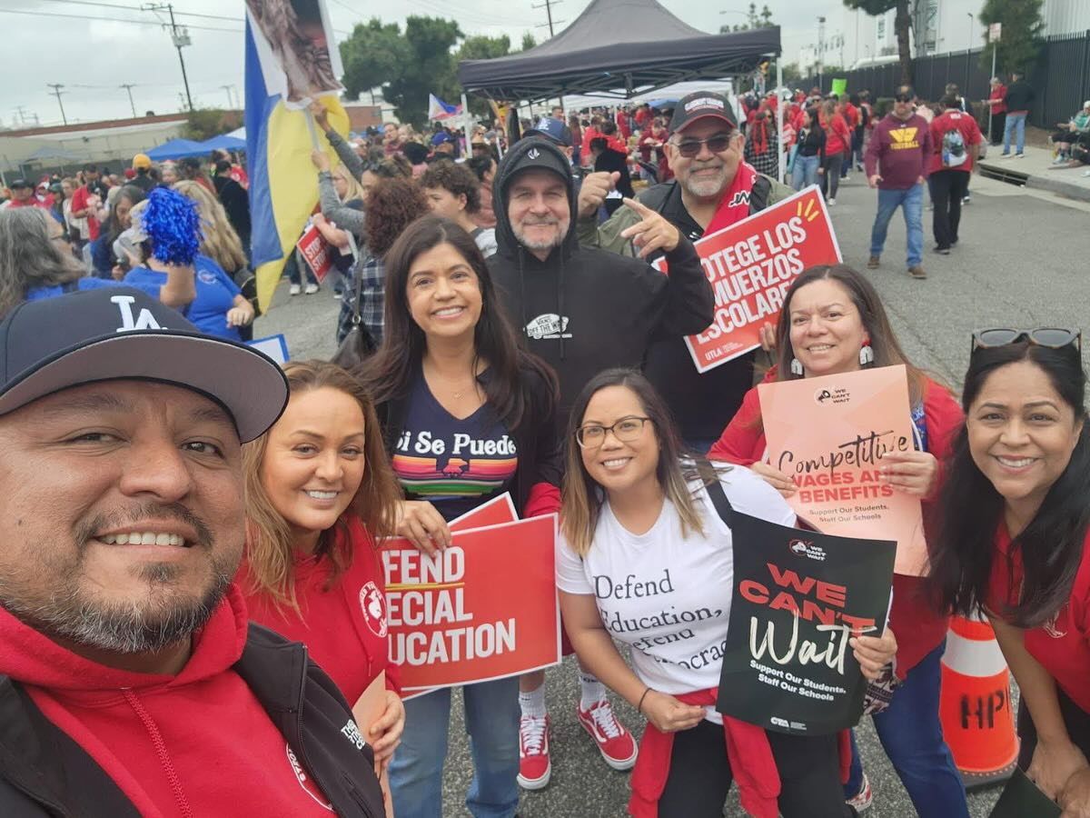 Lynwood Teacher Association representing at the Fight for Schools rally at SpaceX #wecantwait #fightforschoolsrally #wearecta
