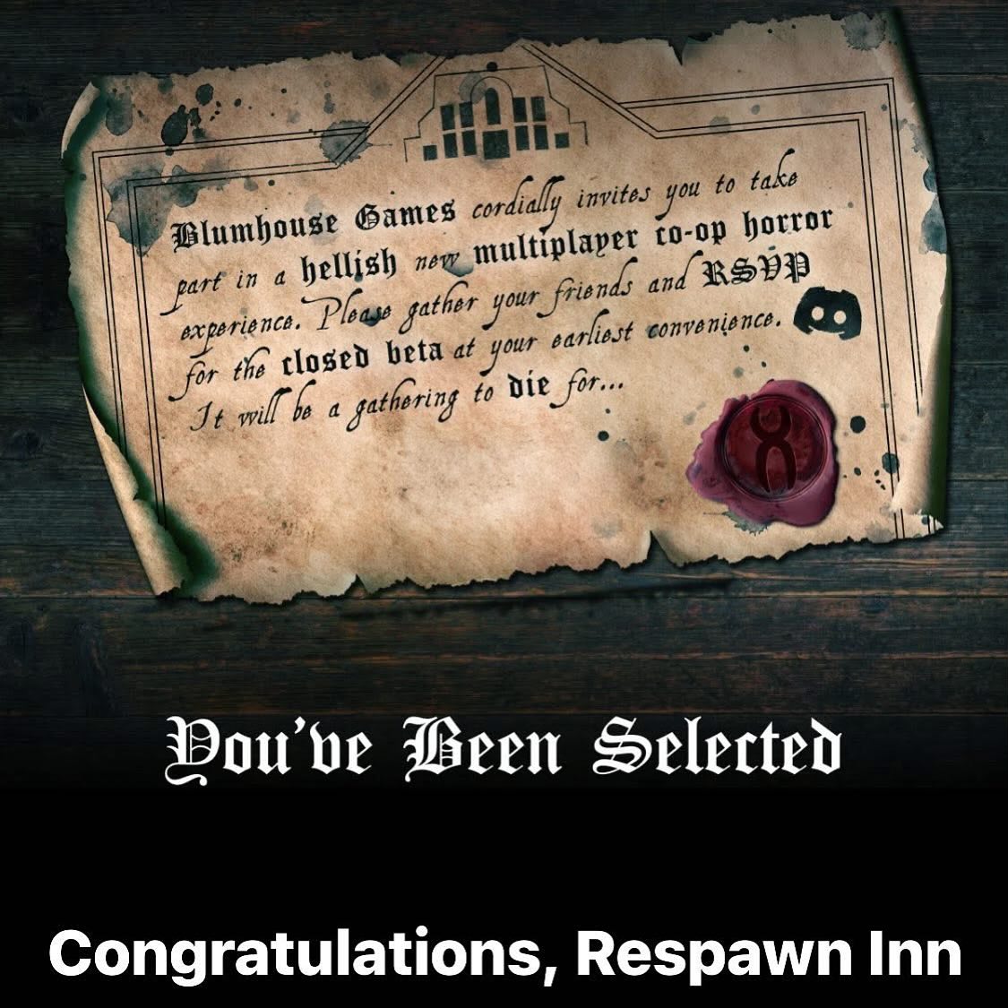 Exciting announcement alert!
We are pleased to announce that Respawn Inn will taking part in the closed beta testing for the upcoming Blumhouse horror multiplayer game.
“This is a unique opportunity to provide valuable feedback to the development team and help influence the game’s progress.”
🥳