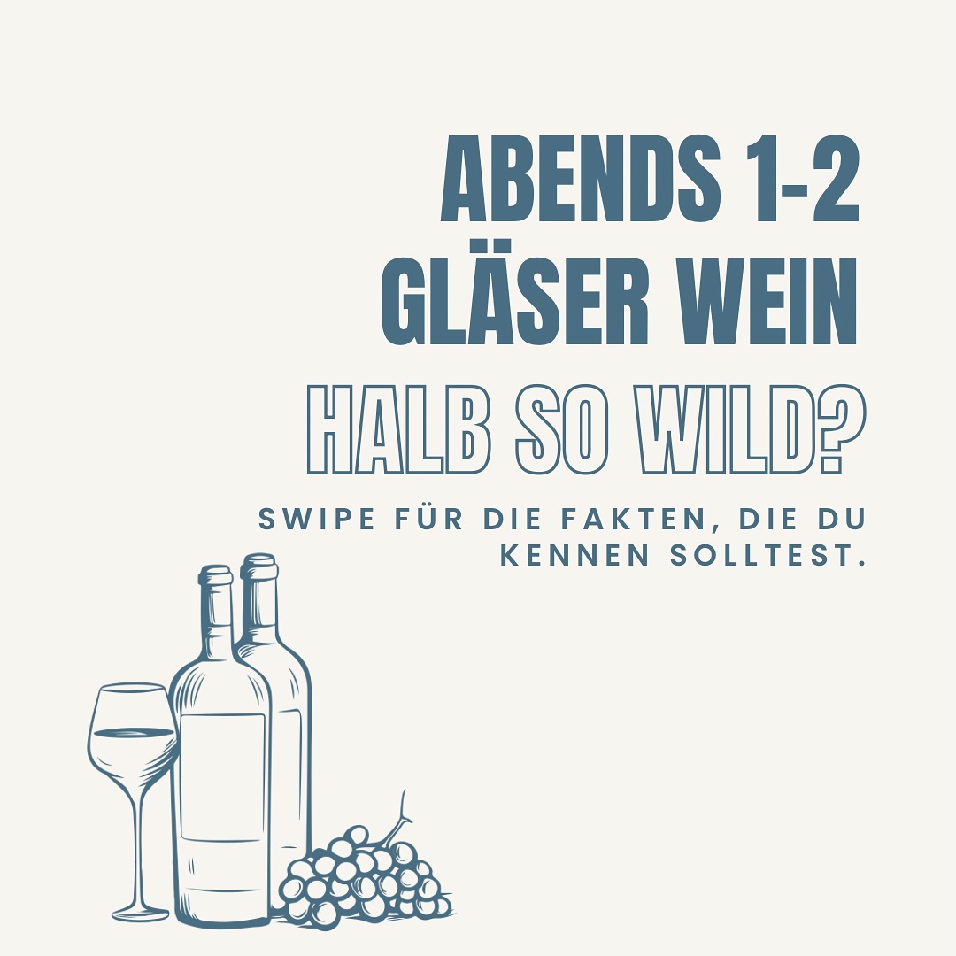 Was passiert wirklich, wenn du abends Wein trinkst? 🍷👇
Viele glauben: „Ein Glas zum Abendessen ist doch harmlos.“
Doch dein Körper denkt anders – besonders nachts!
In diesem Post zeige ich dir:
✅ Warum Alkohol deine Fettverbrennung bremst
✅ Wie dein Blutzucker nachts Achterbahn fährt
✅ Wieso du schlechter schläfst – auch wenn du schneller einschläfst
✅ Und warum das alles dein Energielevel und Gewicht beeinflusst
💡 Es geht nicht um Verzicht – sondern um Verständnis.
Denn: Wissen ist der erste Schritt zu Veränderung.
Wenn du lernen willst, wie du Ernährung, Bewegung und Schlaf gezielt für dich nutzt, begleite ich dich gerne individuell in meinem Coaching.
🔗 Link in Bio!
#FitnessJourney #PersonalTraining #BoxAcademyBern #NeuesJahrNeuesIch#boxen#fitness#abnehmen#health#inspo#Sport#Bern#Grow#GlowUp#bikinibody#Gesundheit#SpassbeimSport#Selbstliebe#Selbstbewusstsein#trainingmitmichelle#glücklich#zufrieden#wohlfühlkörper