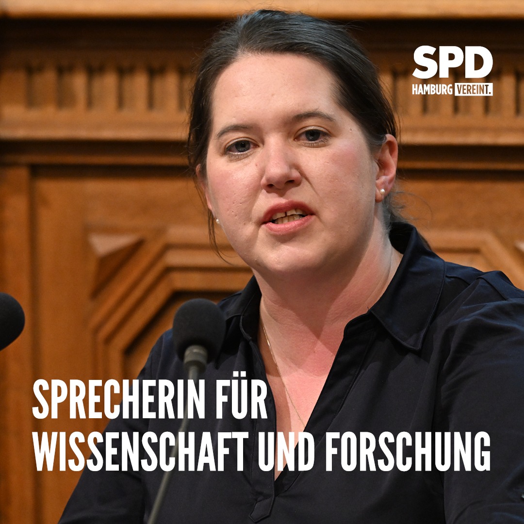 Wir haben unsere Fachsprecher:innen gewählt! In dieser Legislatur darf ich meine Fraktion wieder als Sprecherin für Wissenschaft und Forschung vertreten. Ich freue mich sehr über das Vertrauen und noch viel mehr auf die großartigen Aufgaben und Themen, die ich zusammen mit meinen Kolleg:innen in den nächsten fünf Jahren für unsere Stadt bewegen und diskutieren darf. Wir haben uns Vieles vorgenommen, um Wissenschaft, Forschung, Wirtschaft und Innovation noch stärker miteinander zu verbinden und gleichzeitig Studierenden exzellente Studienbedingungen und hervorragende Lehre zu gewährleisten. 🎓📚
Jetzt kann´s losgehen, ich freue mich drauf!
@spdhamburg
Foto: Hamburgische Bürgerschaft/Michael Zapf
